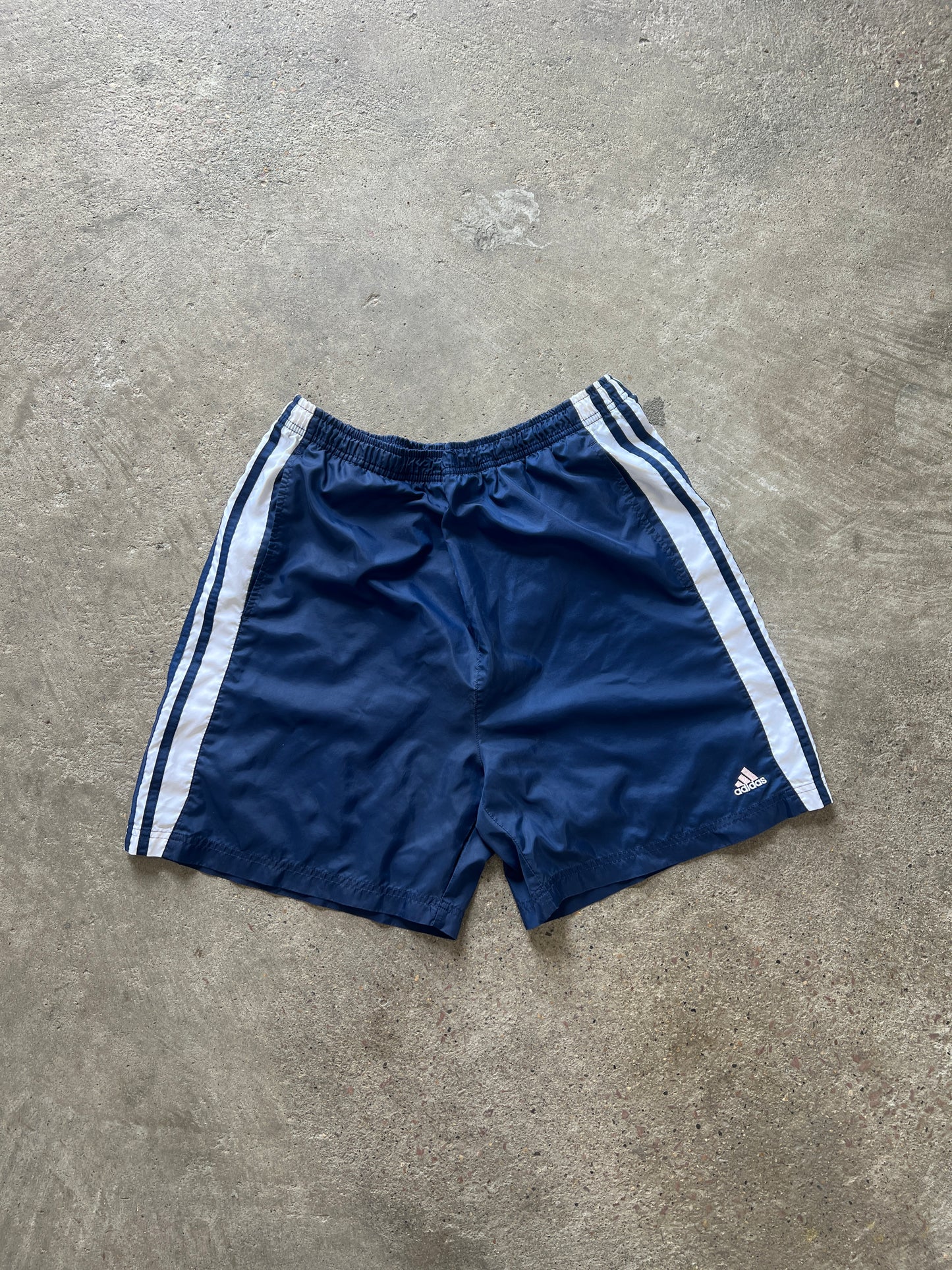 Vintage Blue Adidas Track Shorts - M