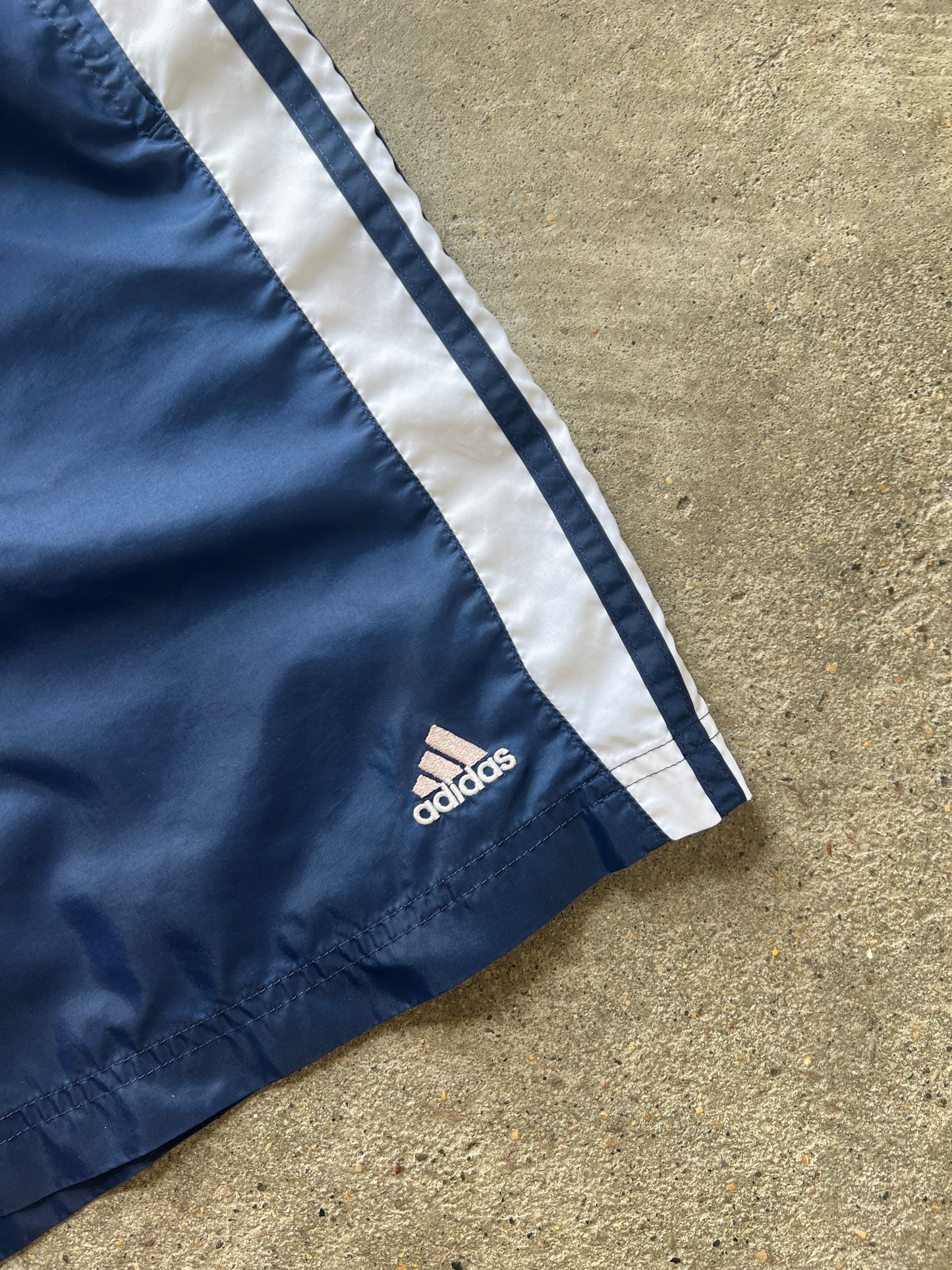 Vintage Blue Adidas Track Shorts - M