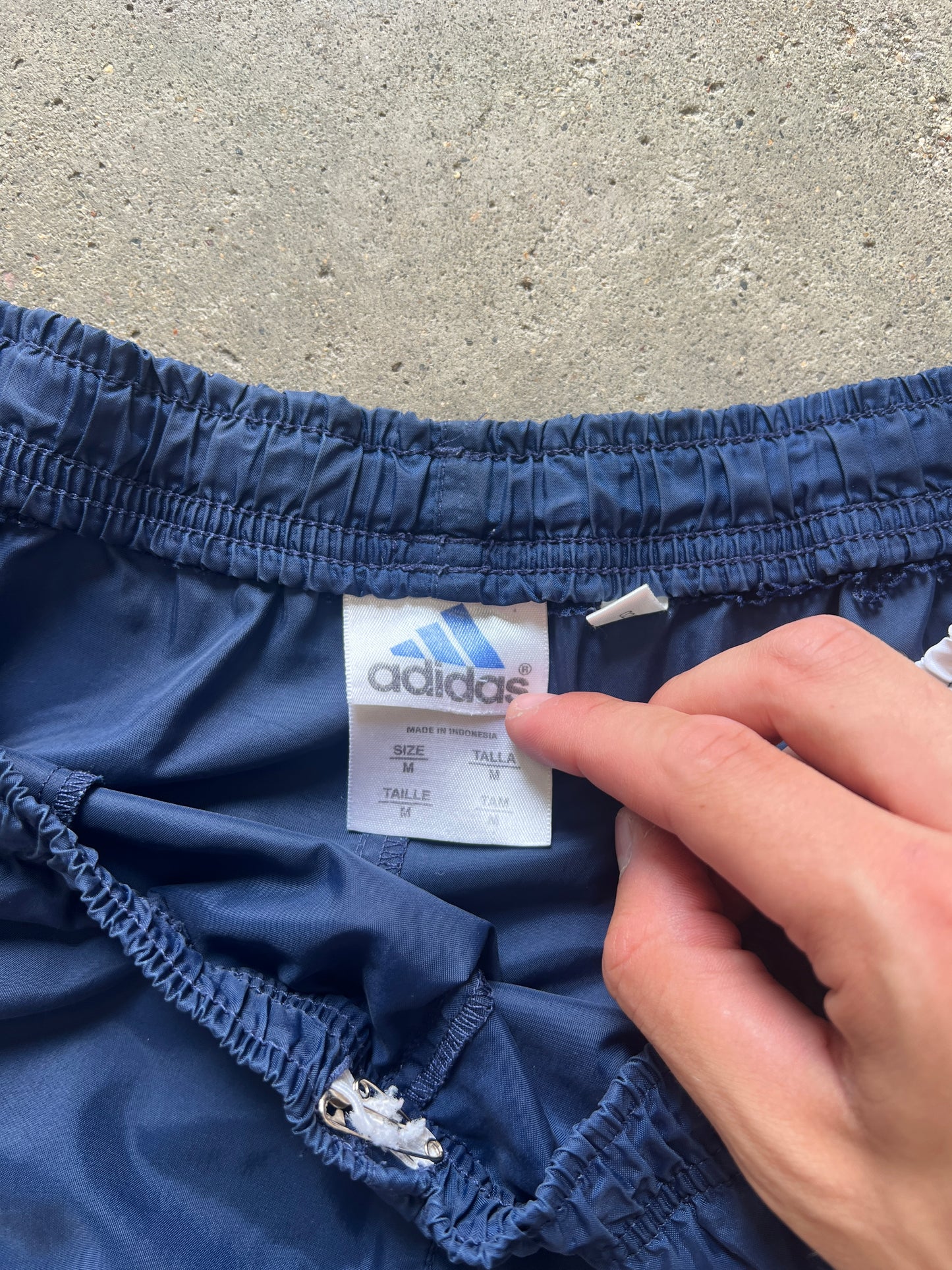 Vintage Blue Adidas Track Shorts - M