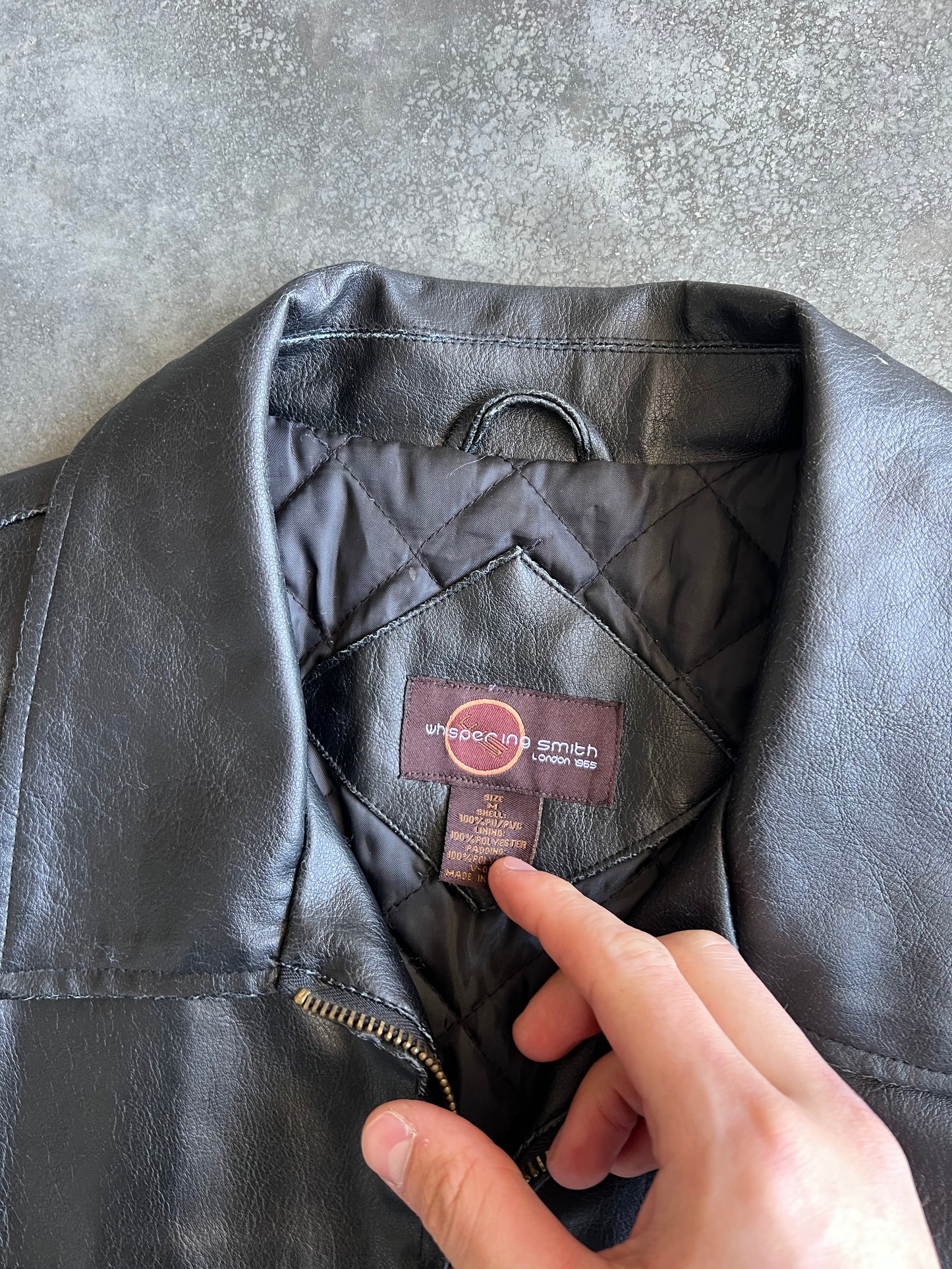 Vintage Whispering Smith Black Leather Jacket - M