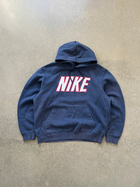 Vintage Navy Blue Nike Hoodie - XL