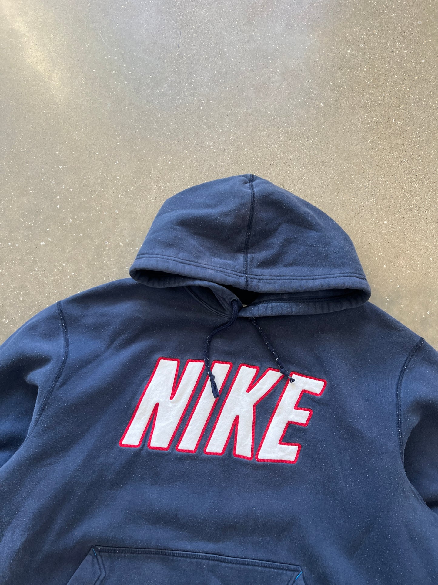 Vintage Navy Blue Nike Hoodie - XL