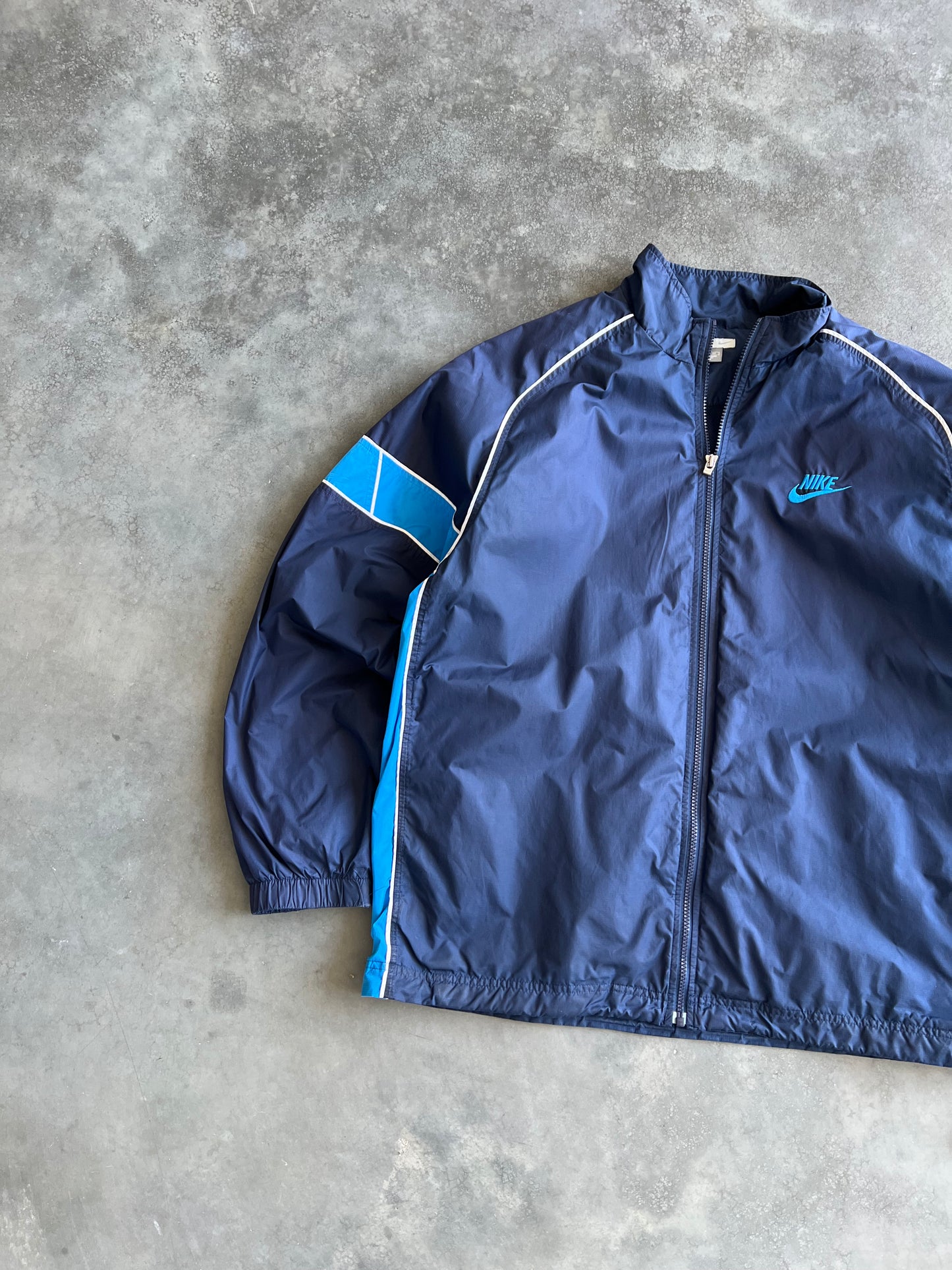 Vintage Sky Blue Nike Swoosh Track Jacket - XL