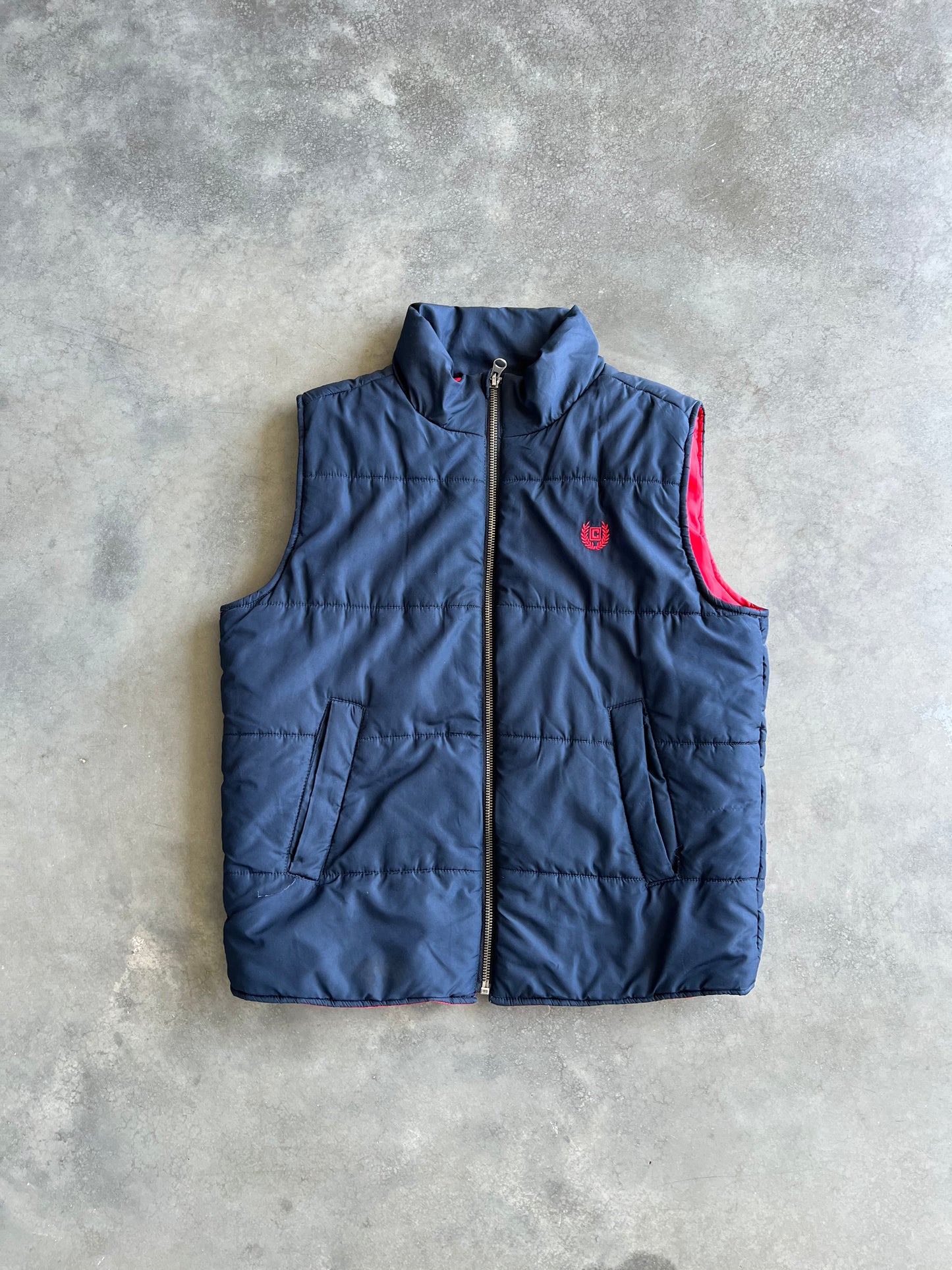 Vintage Navy Blue Chaps Puffer Jacket - M