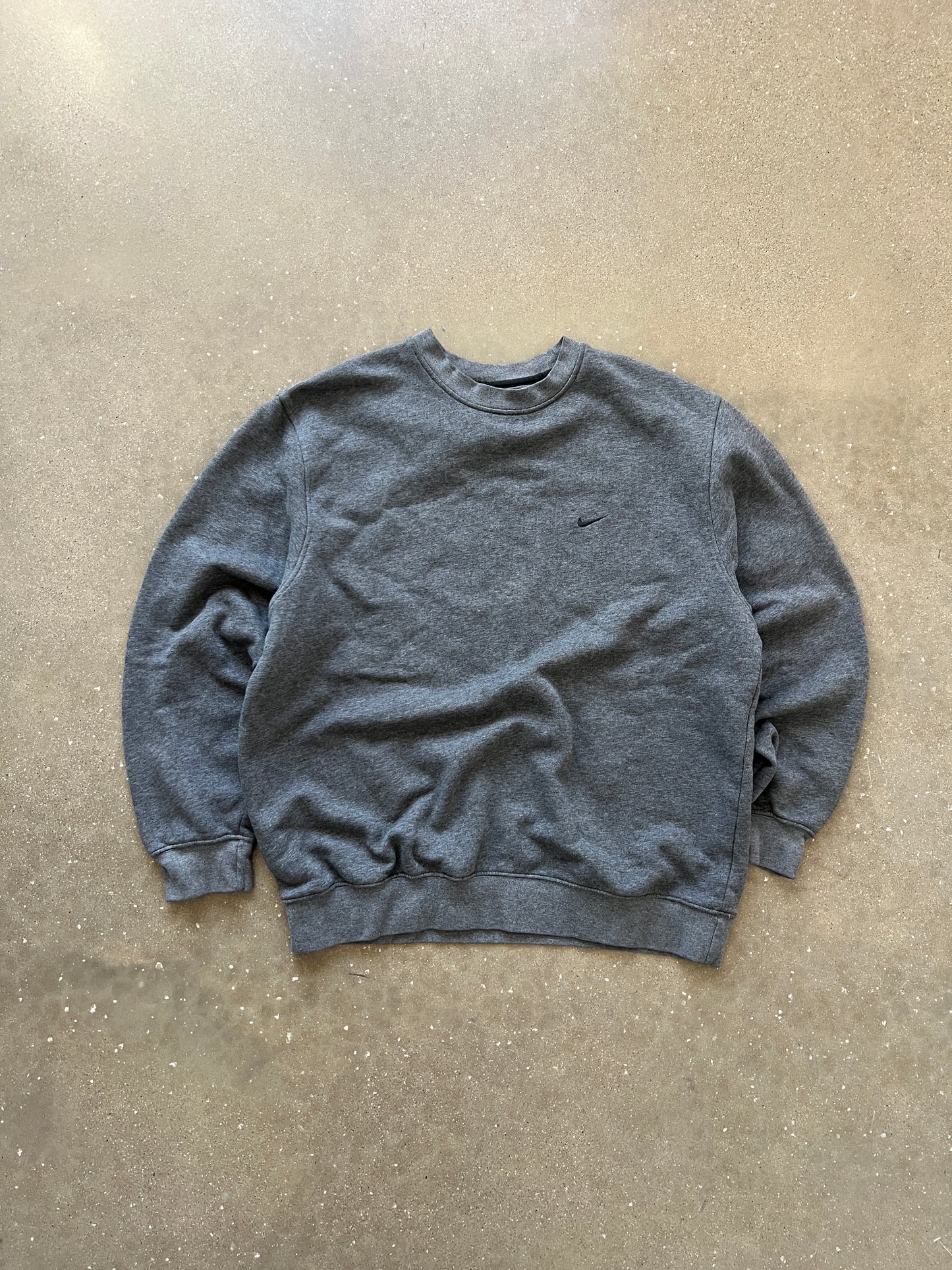 Vintage Grey Nike Swoosh Crew - XL