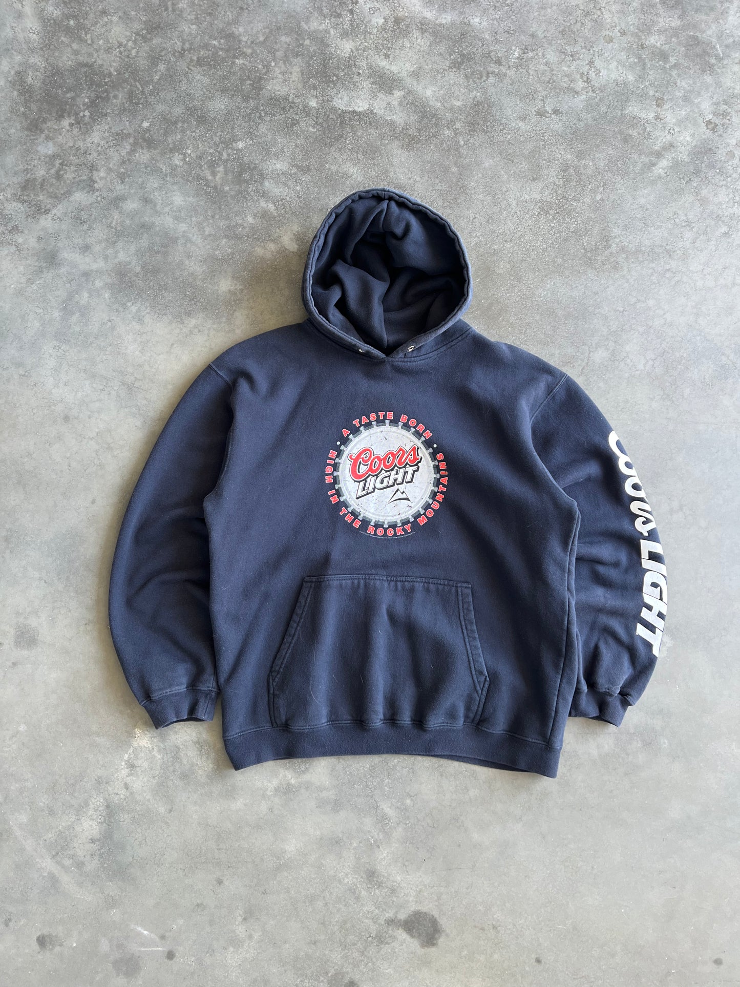 Vintage Navy Blue Coors Light Hoodie - M