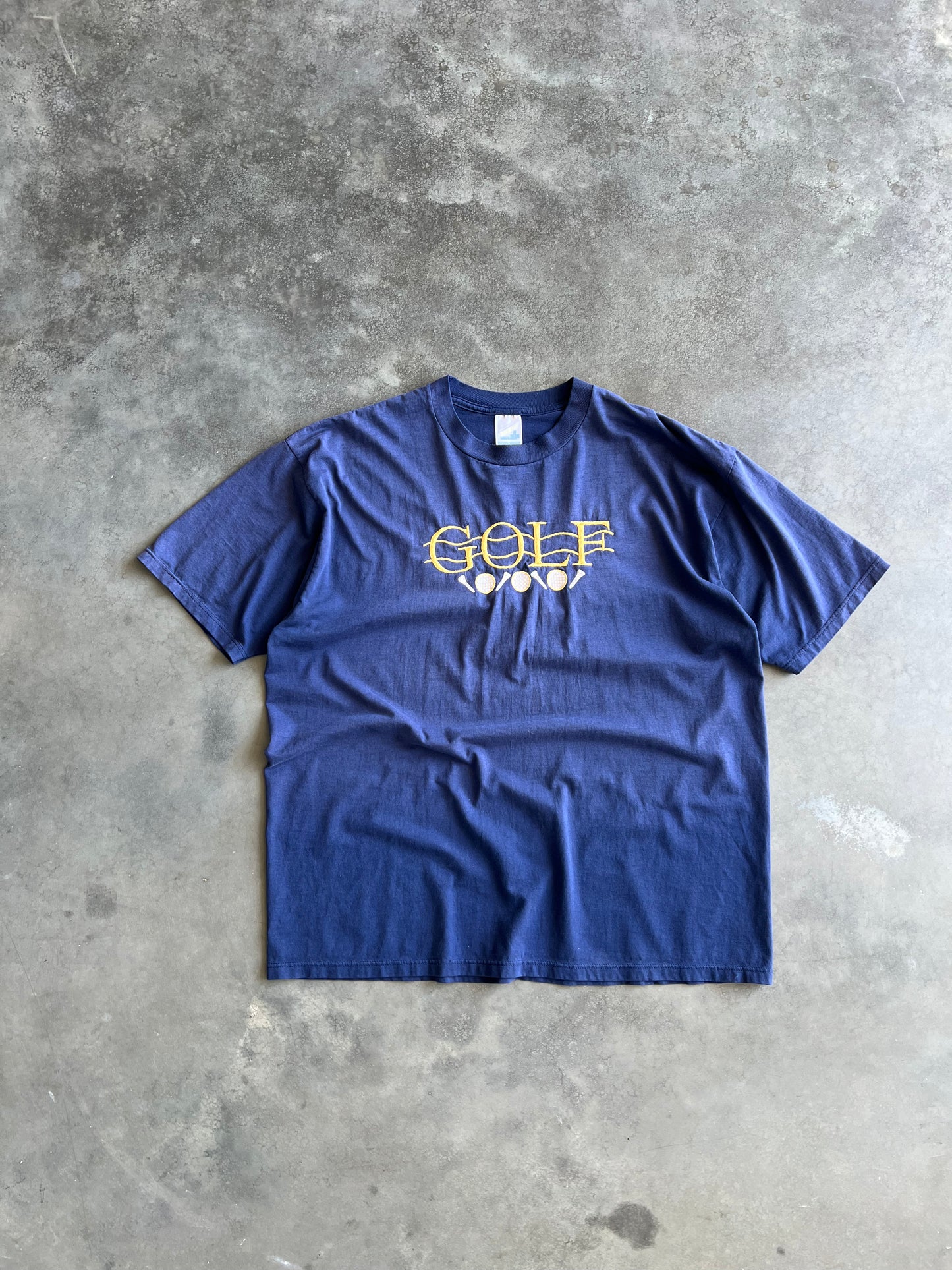 Vintage Navy Blue Golf Shirt - XXL