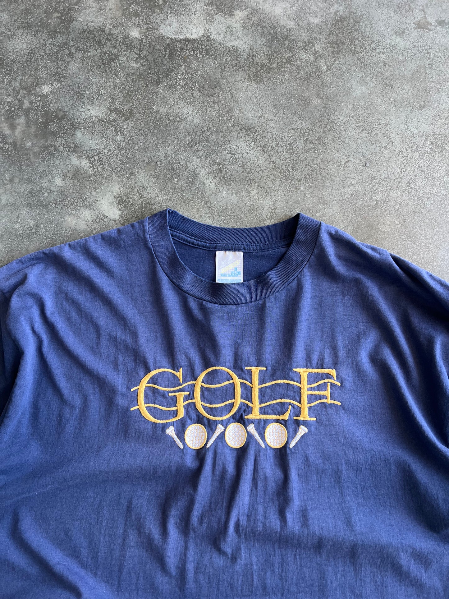 Vintage Navy Blue Golf Shirt - XXL