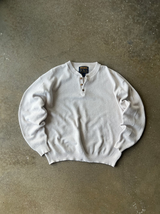 Vintage Oatmeal John Rich & Bros Waffle Knit Sweater