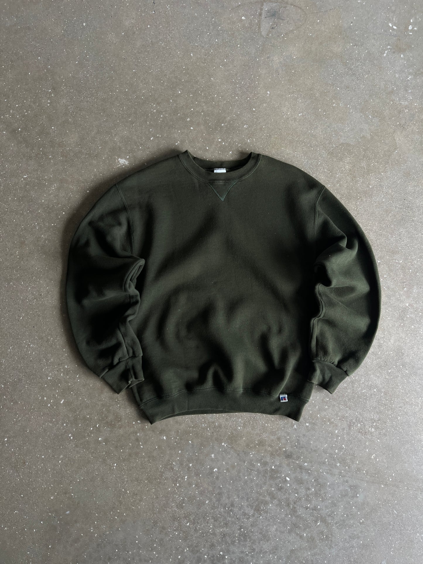 Vintage Dark Green Russell Athletic Crew - L