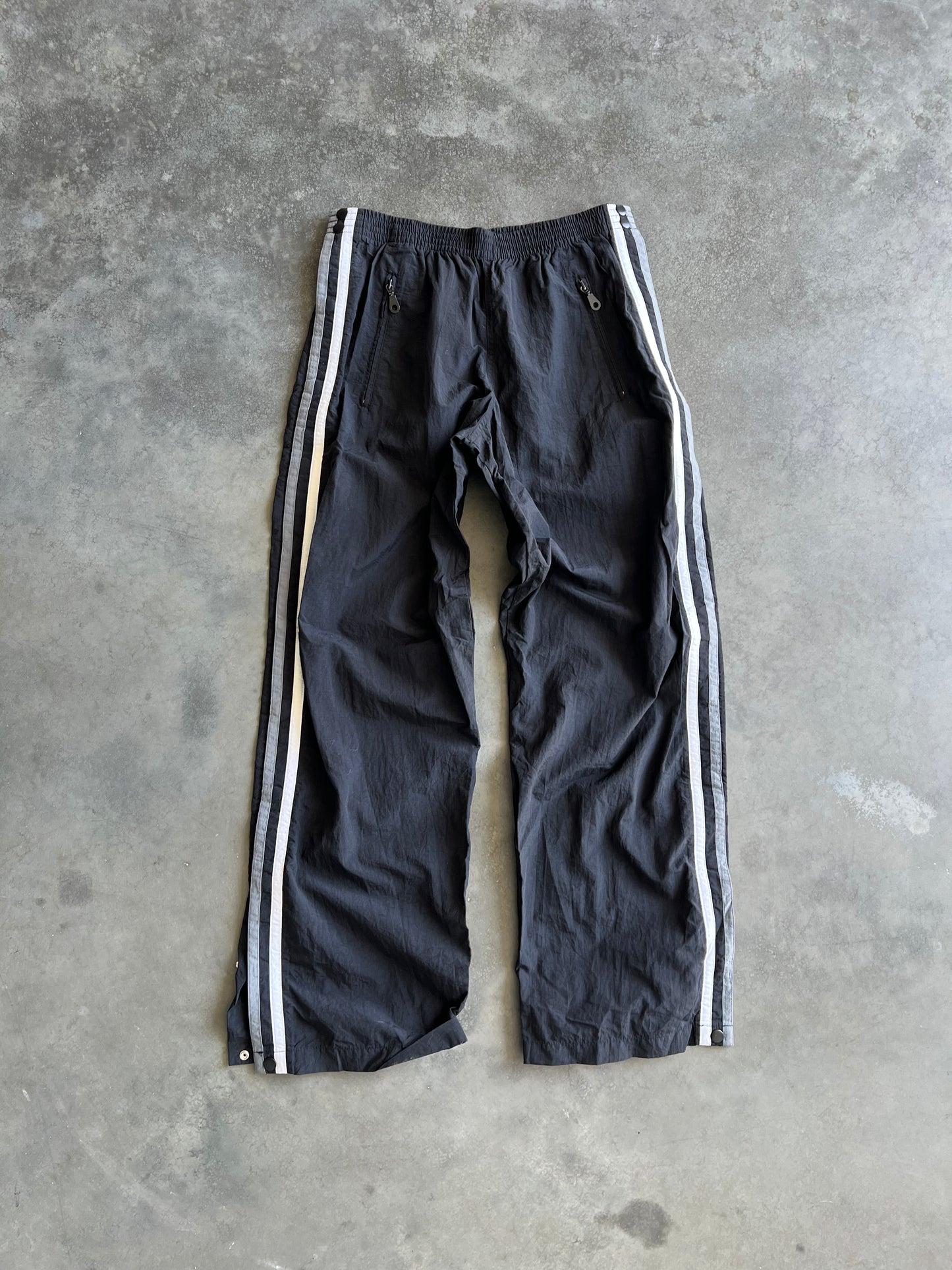 Vintage Black Stripped Track Pants - M