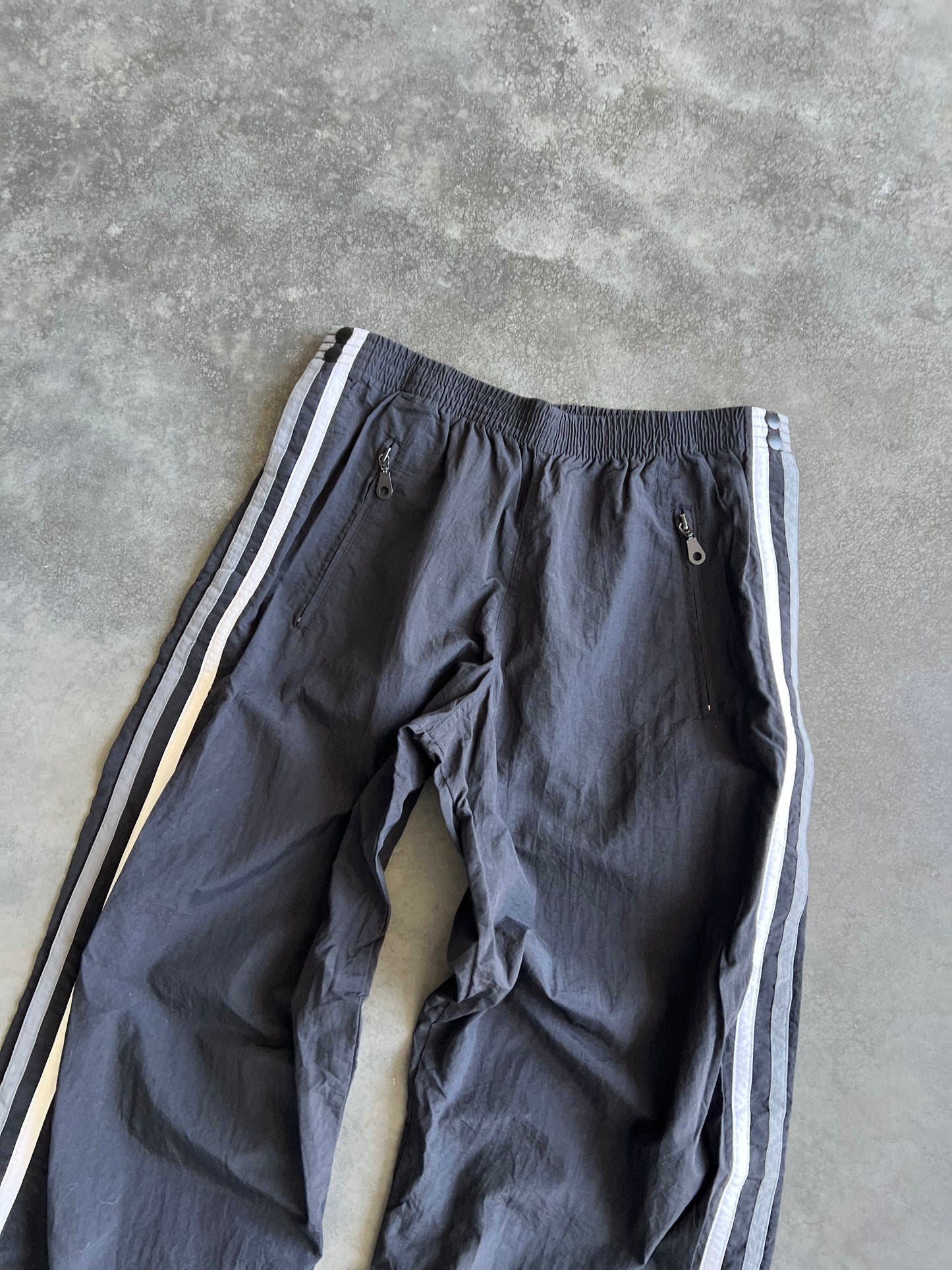 Vintage Black Stripped Track Pants - M