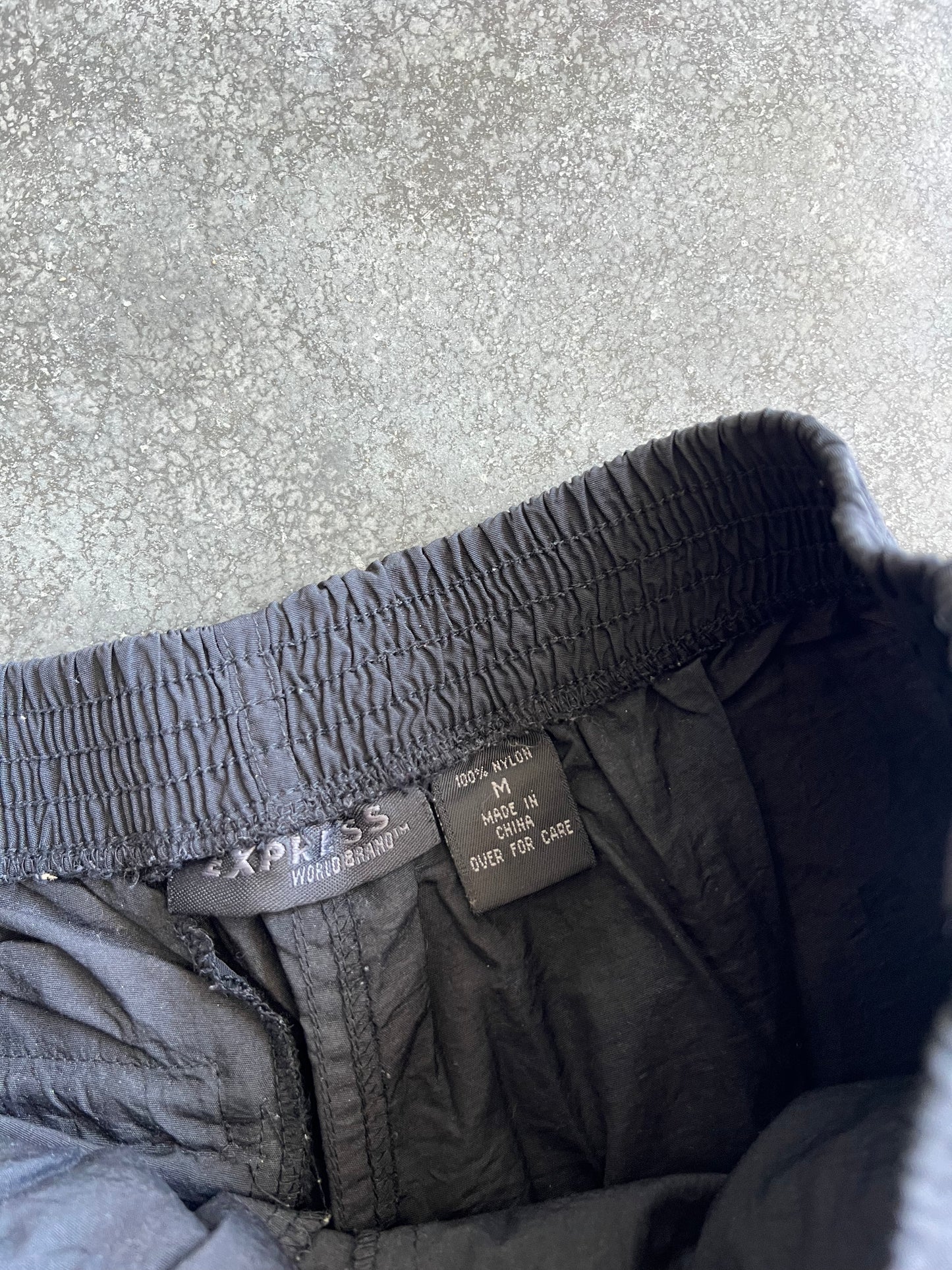 Vintage Black Stripped Track Pants - M