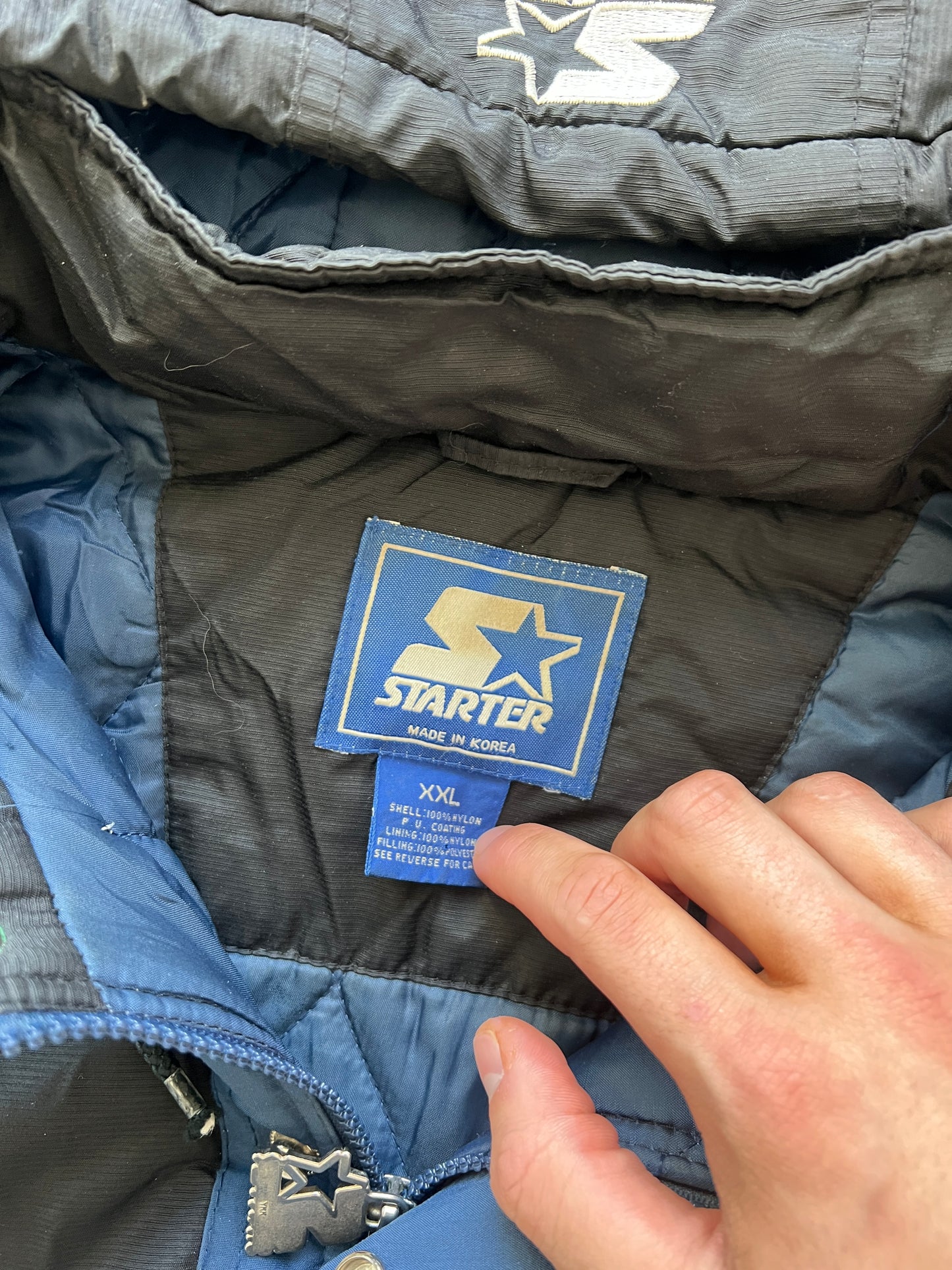 Vintage Black Notre Dame Puffer Jacket - XXL