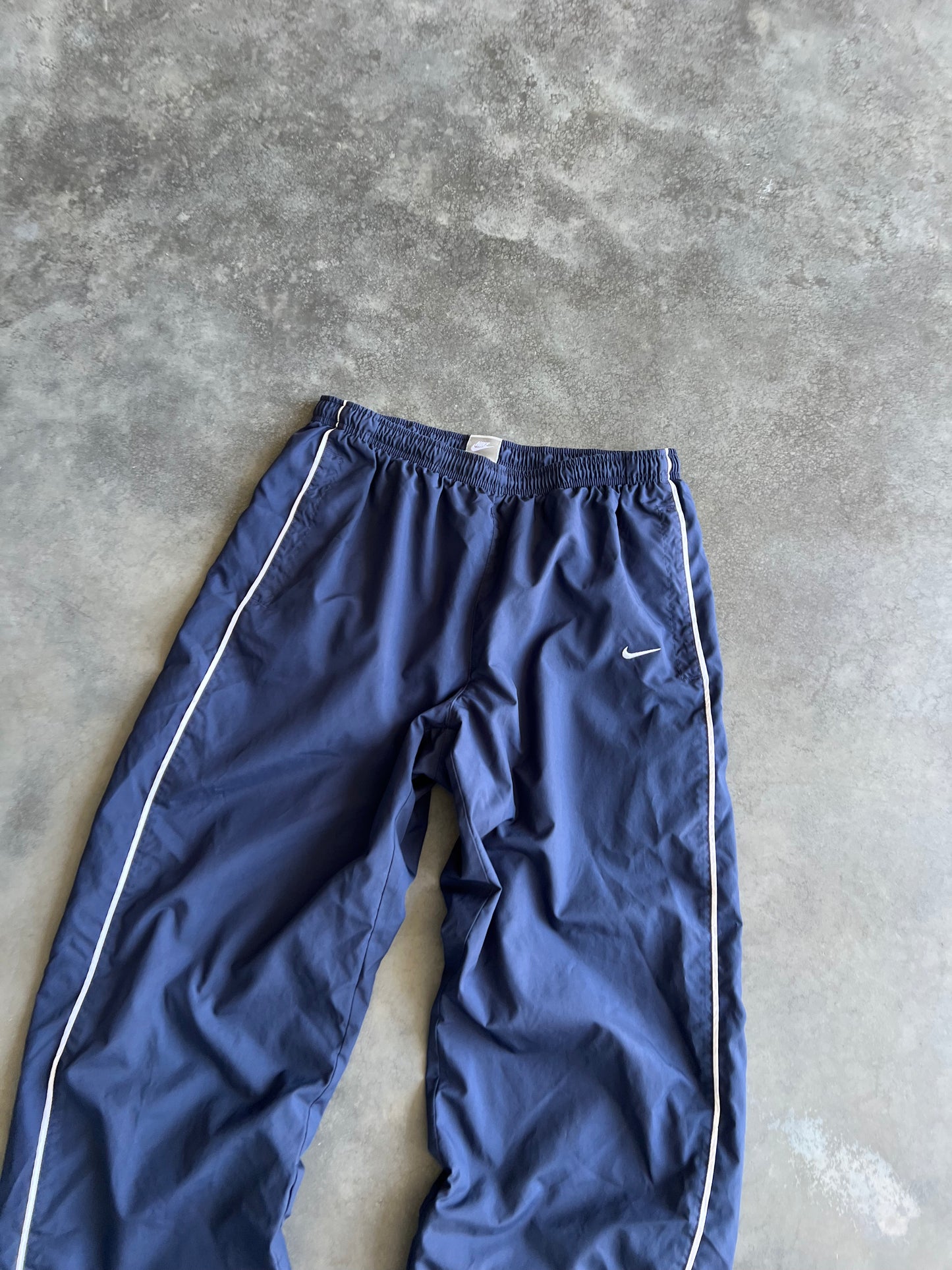 Vintage Navy Blue Nike Swoosh Track Pants - L