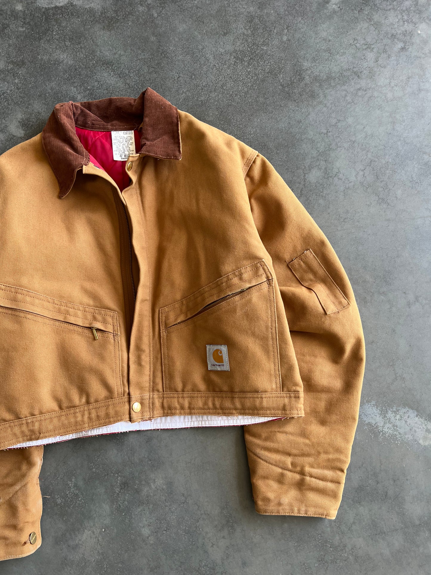 Vintage Carmel Tan Carhartt Cropped Jacket - L