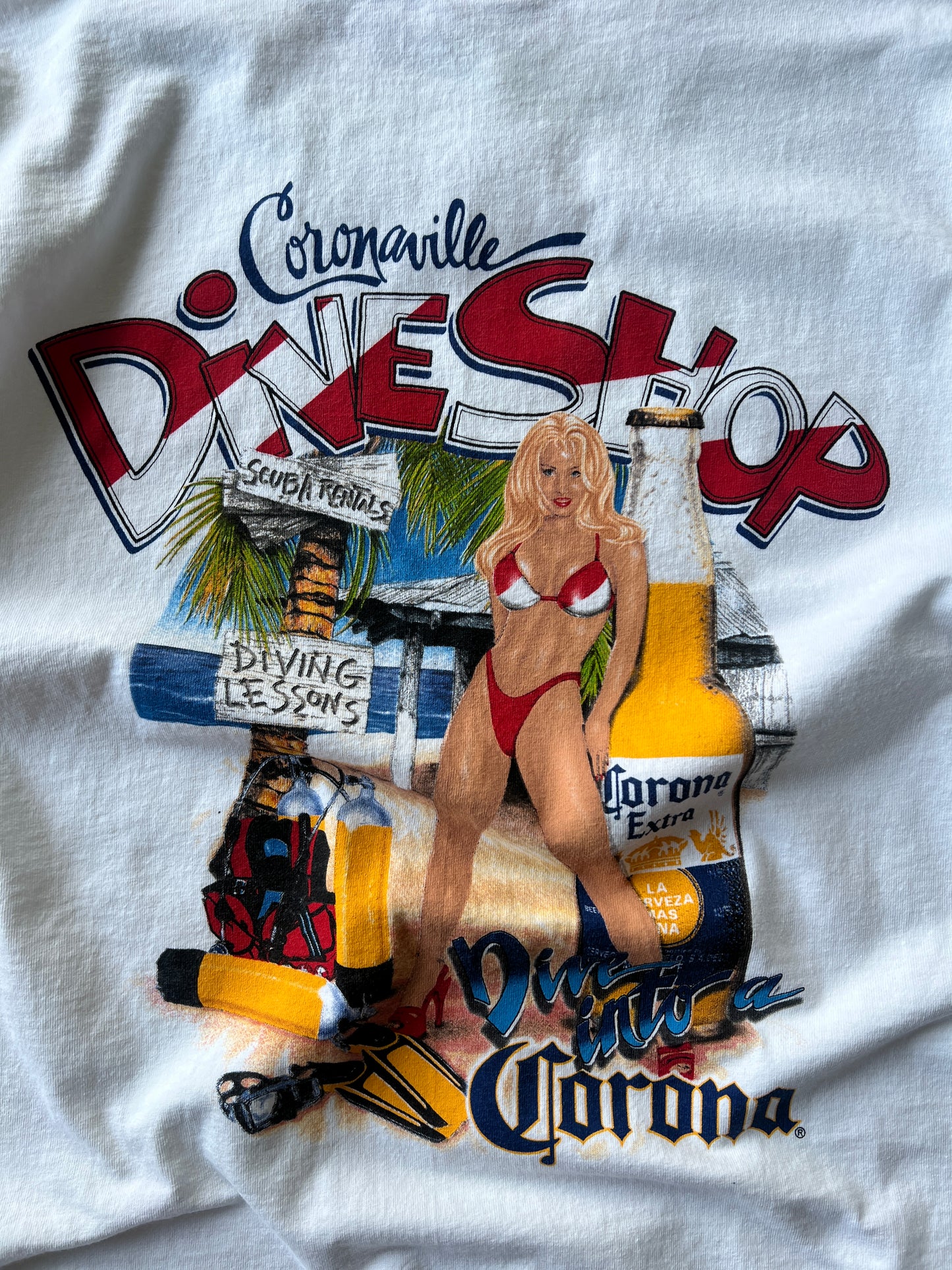 Vintage Corona Key West Babe T-shirt - L