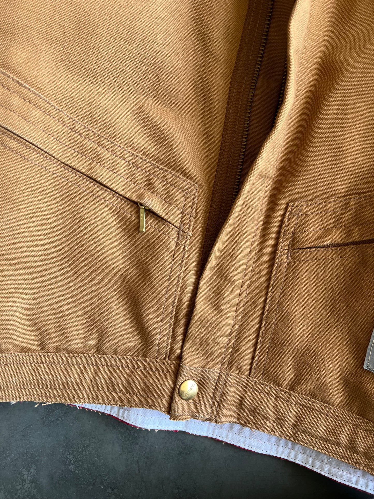 Vintage Carmel Tan Carhartt Cropped Jacket - L