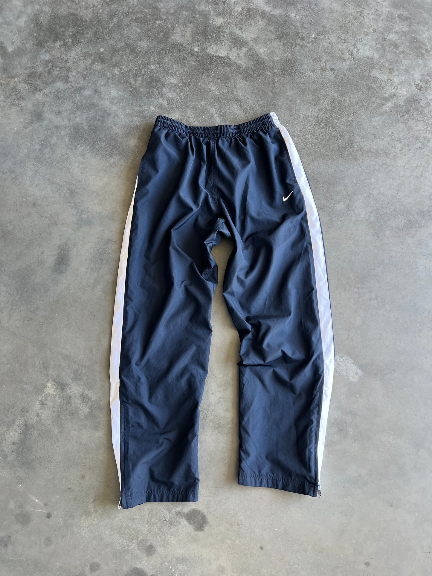Vintage Navy Blue Nike Swoosh Track Pants - L