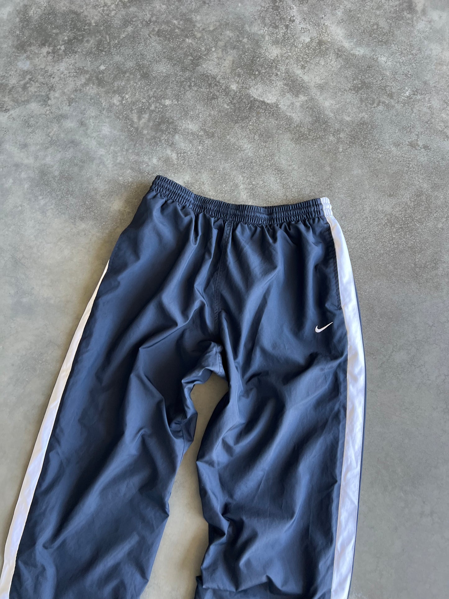 Vintage Navy Blue Nike Swoosh Track Pants - L