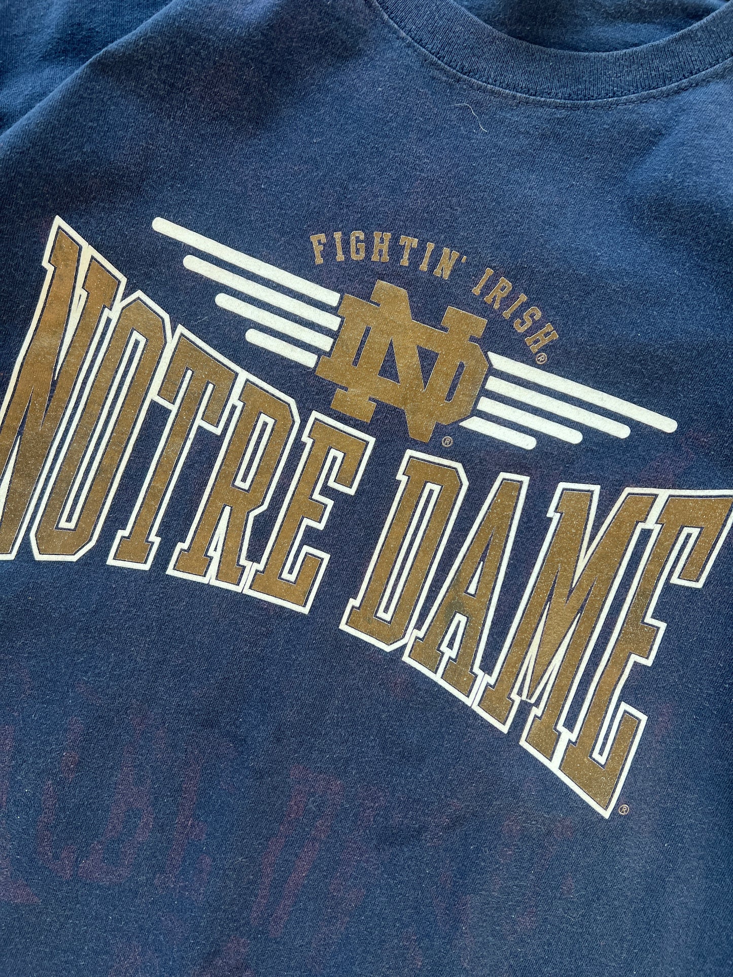 Vintage Navy Notre Dame Shirt - L/XL