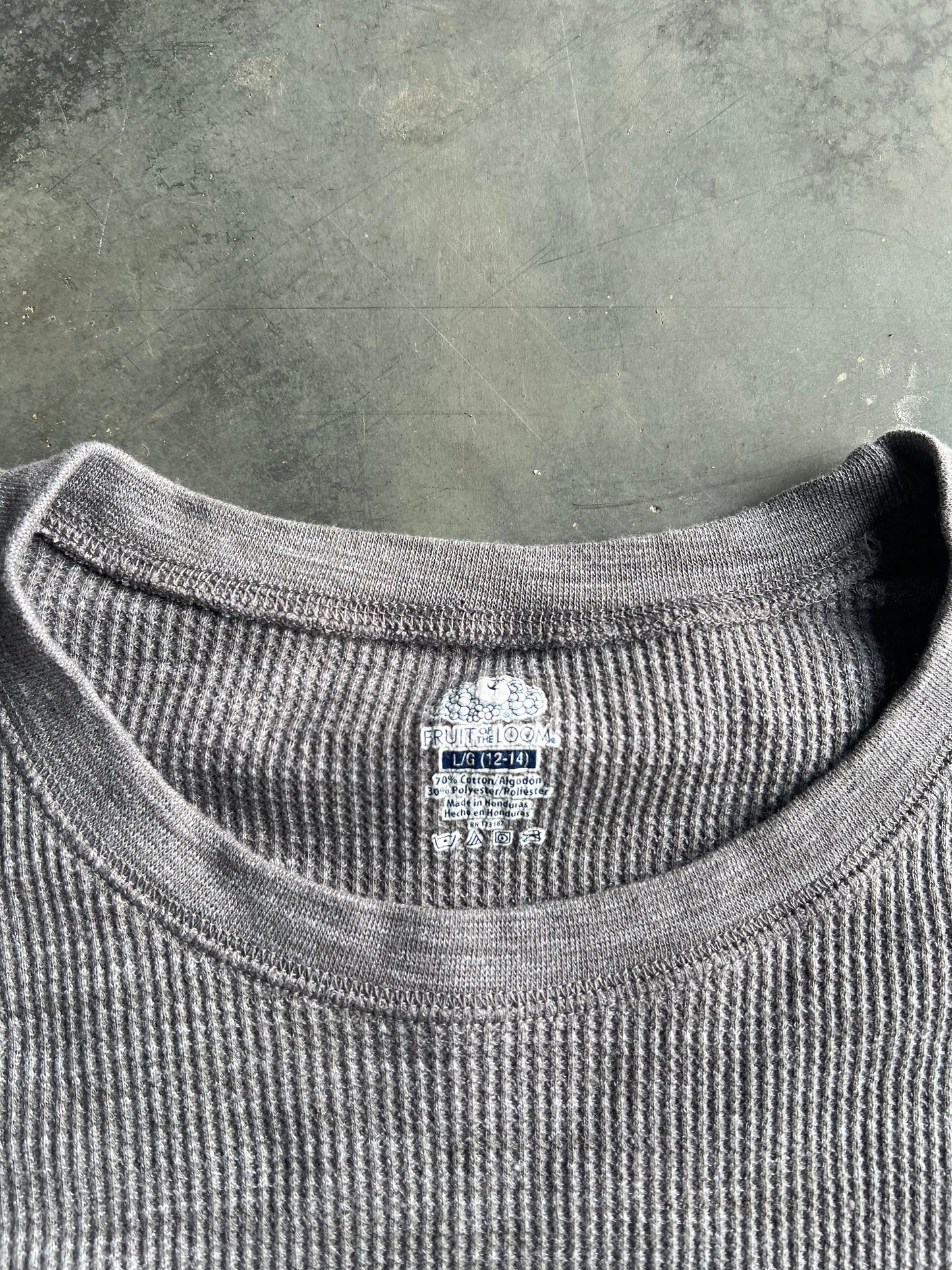 Vintage Grey Fruit of The Loom Thermal - L