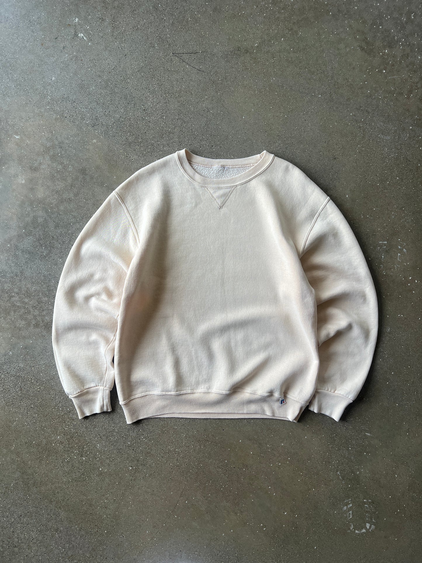 Vintage Oatmeal Russell Crew - L