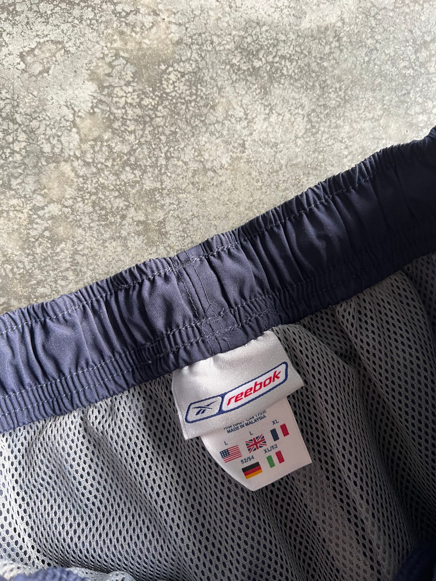 Vintage Navy Blue Reebok Track Pants - L