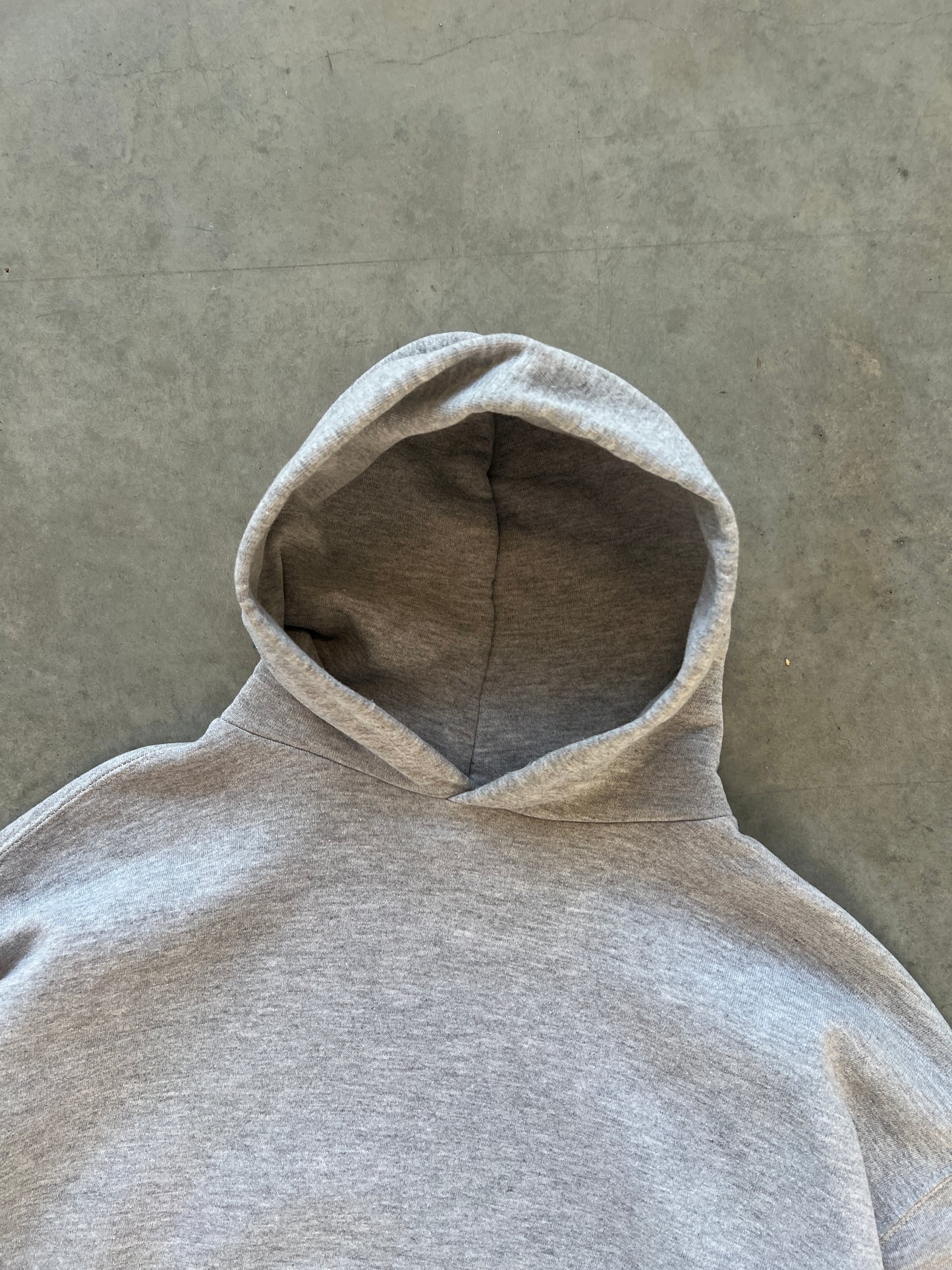 Vintage Grey Oversized Russell Blank Hoodie - XXL