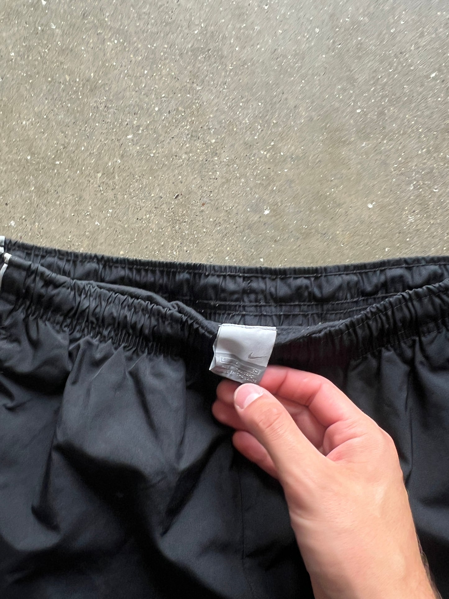 Vintage Black Nike Swoosh Track Pants - S