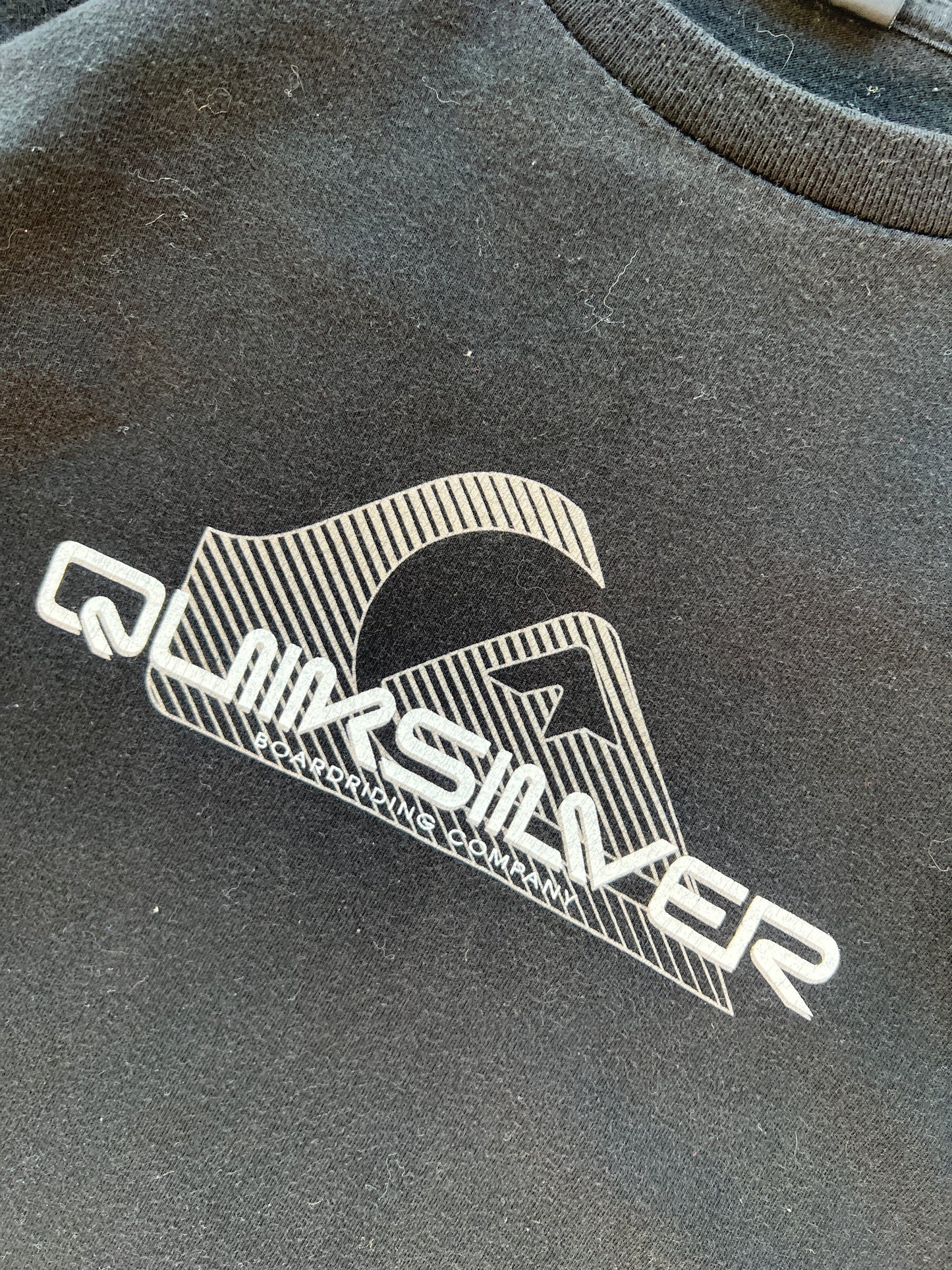 Vintage Black Quicksilver Spellout Shirt - M/L