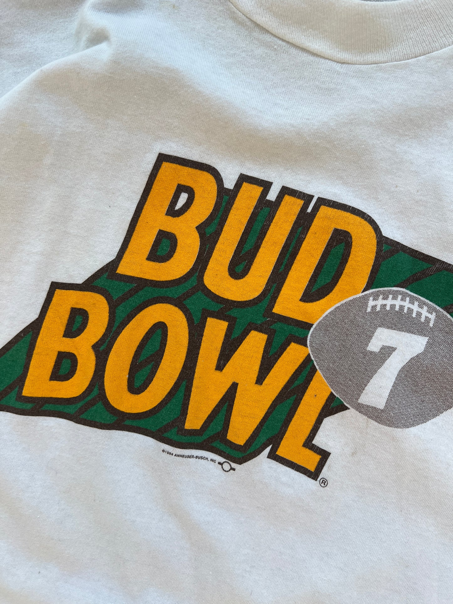 Vintage Bud Bowl Spellout Shirt - M/L