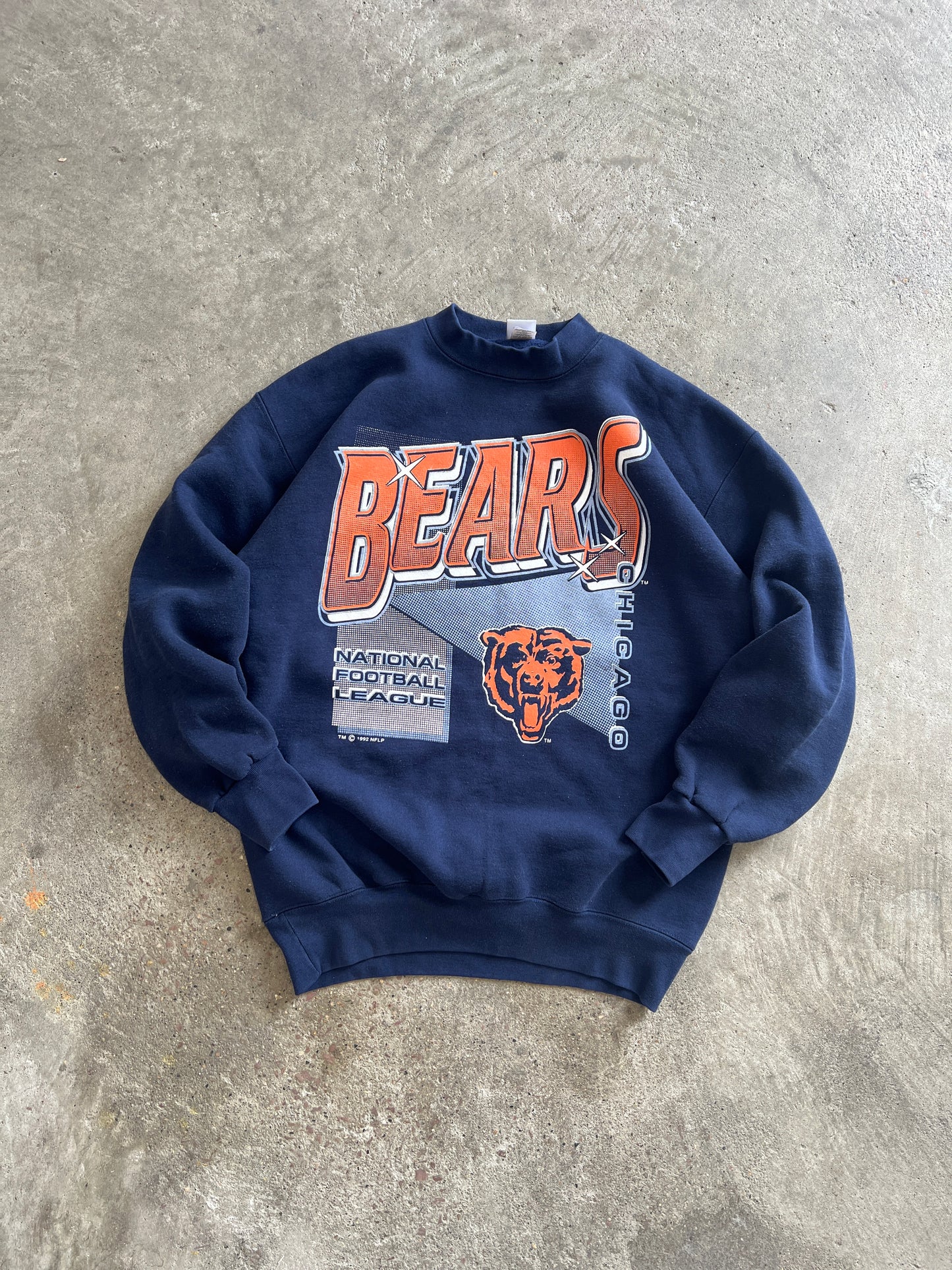 Vintage Navy Chicago Bears Crew - XL