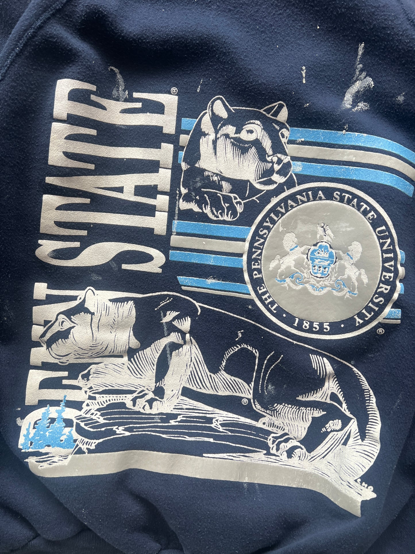 Vintage Blue Penn Sate Crew - M