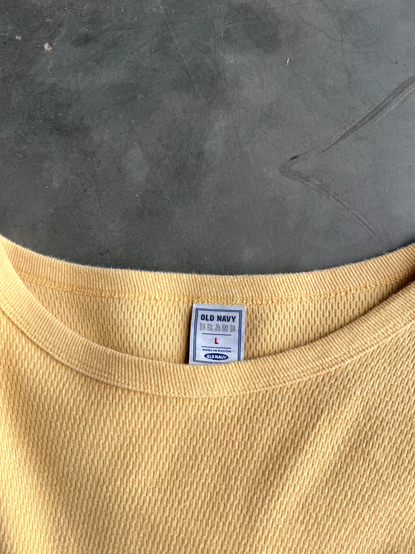 Vintage Yellow Stripe Sweater - L
