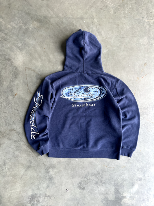 Vintage Navy Blue Surf Hoodie - L