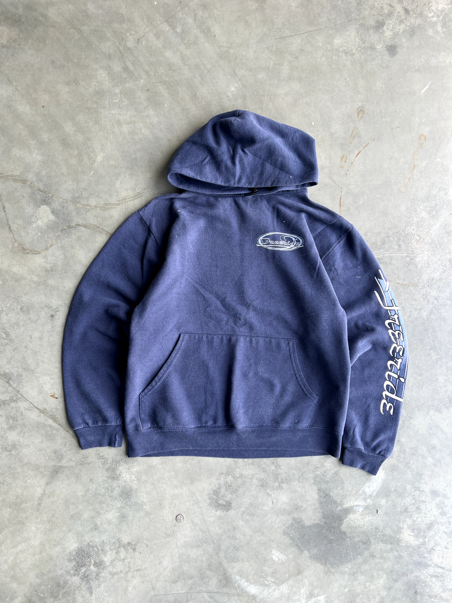 Vintage Navy Blue Surf Hoodie - L