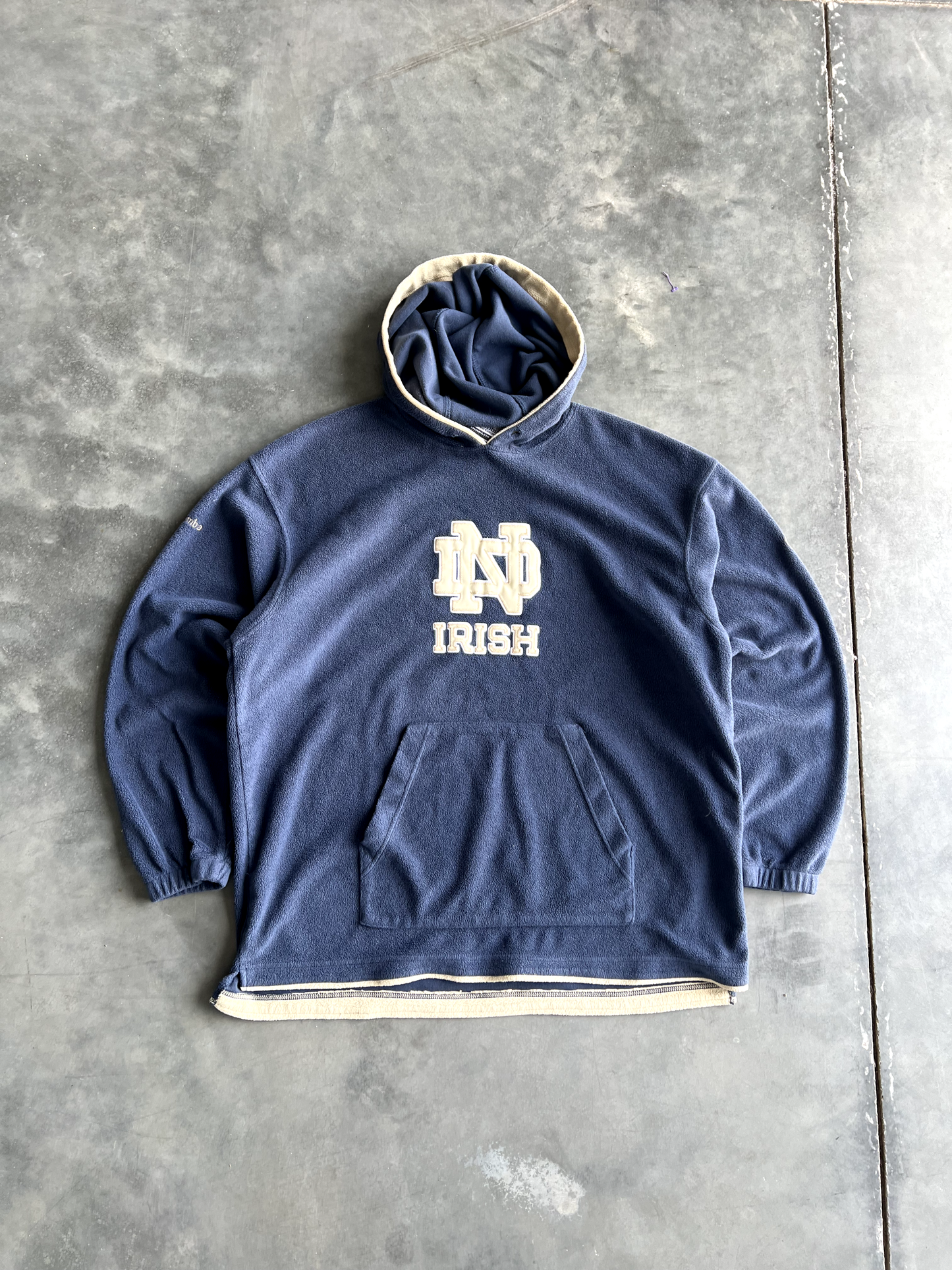 Vintage Navy Blue Columbia Hoodie - XL