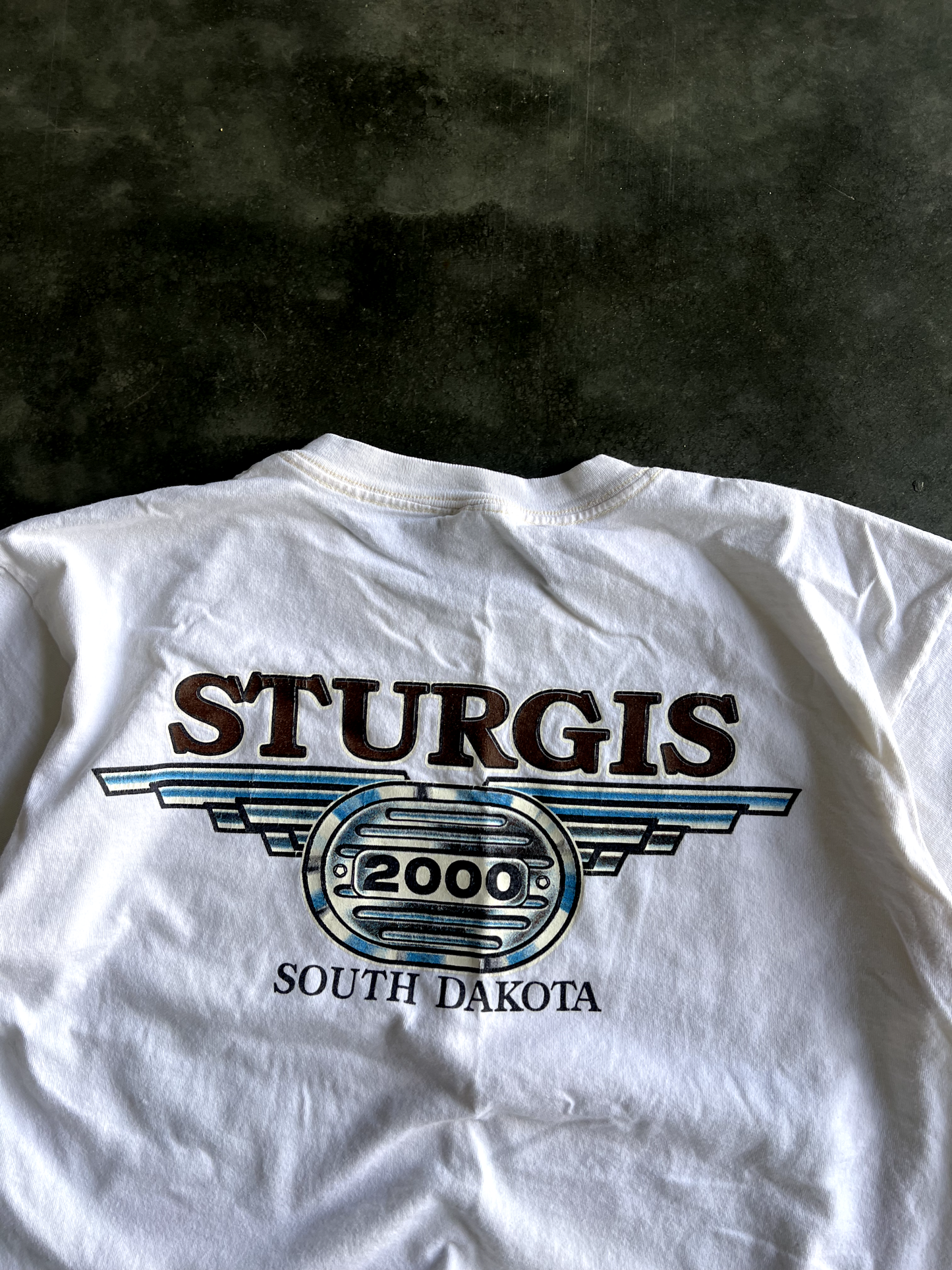Vintage White Sturgis Tee - L