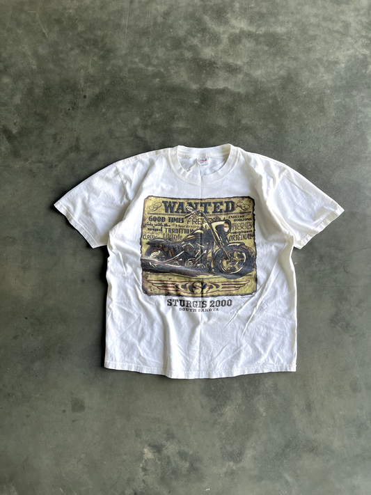 Vintage White Sturgis Tee - L