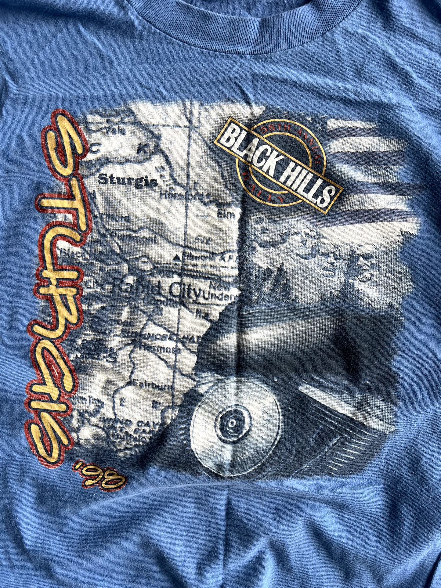 Vintage Blue Sturgis Tee - XL
