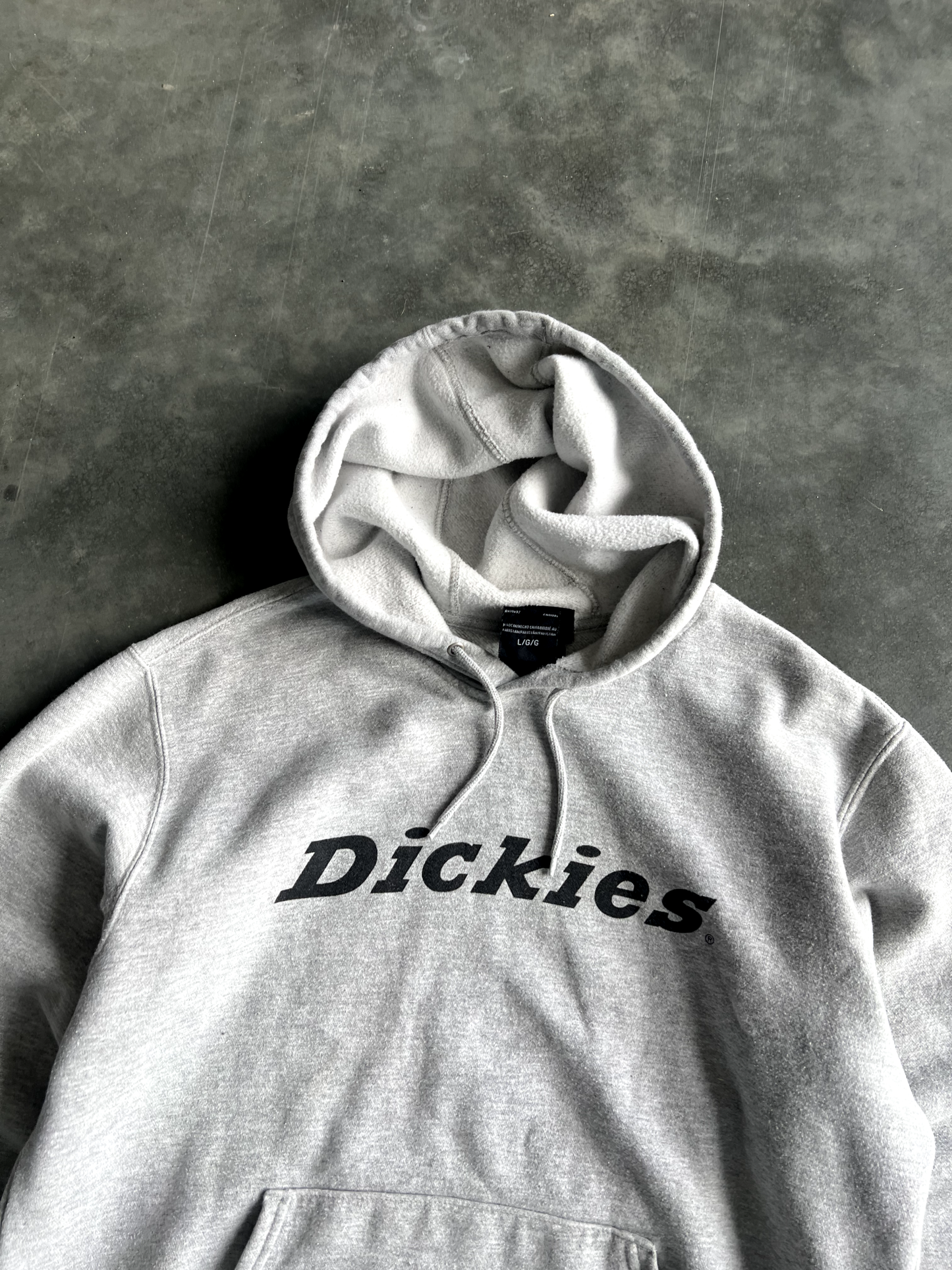 Vintage Grey Dickies Hoodie - L