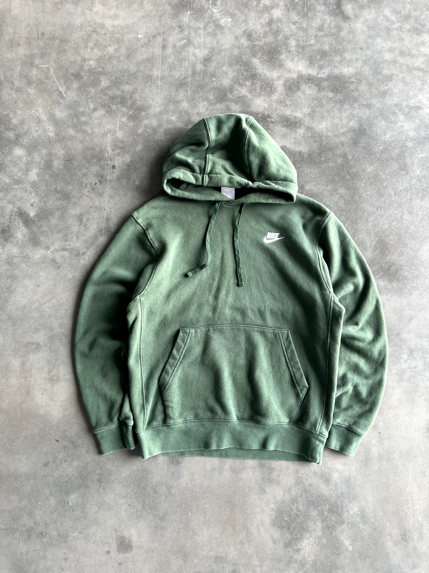 Vintage Green Nike Swoosh Hoodie - S