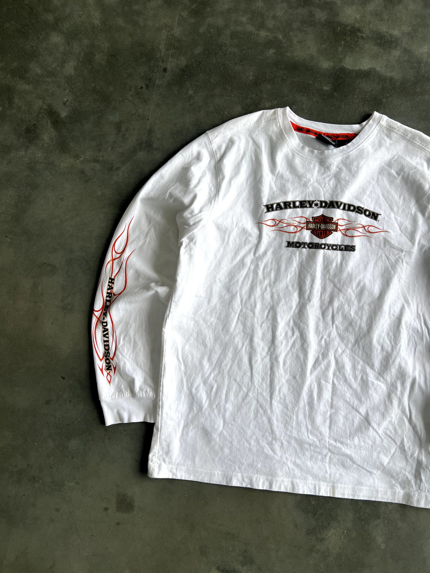 Vintage White Harley Long Sleeve - XL