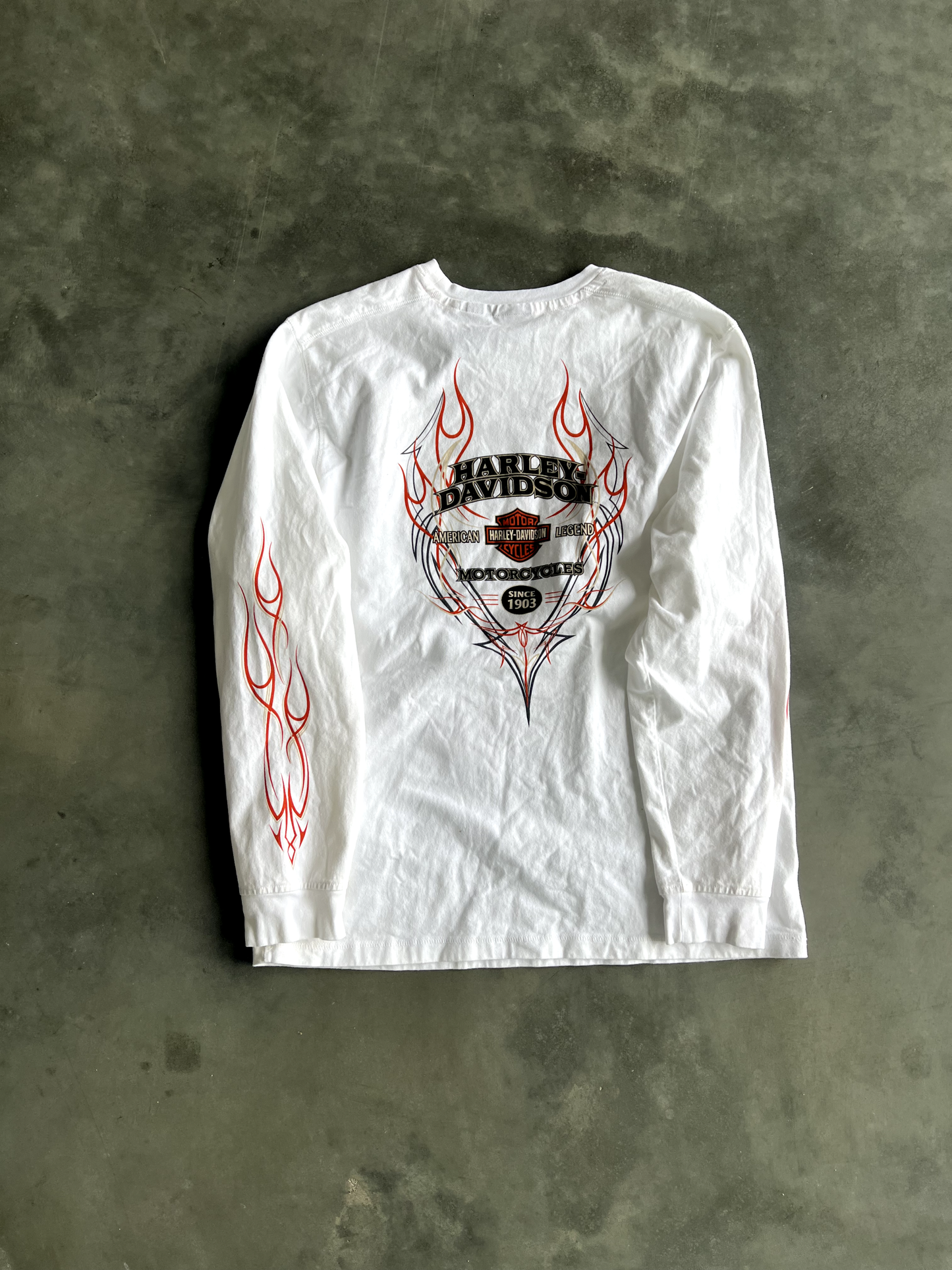 Vintage White Harley Long Sleeve - XL