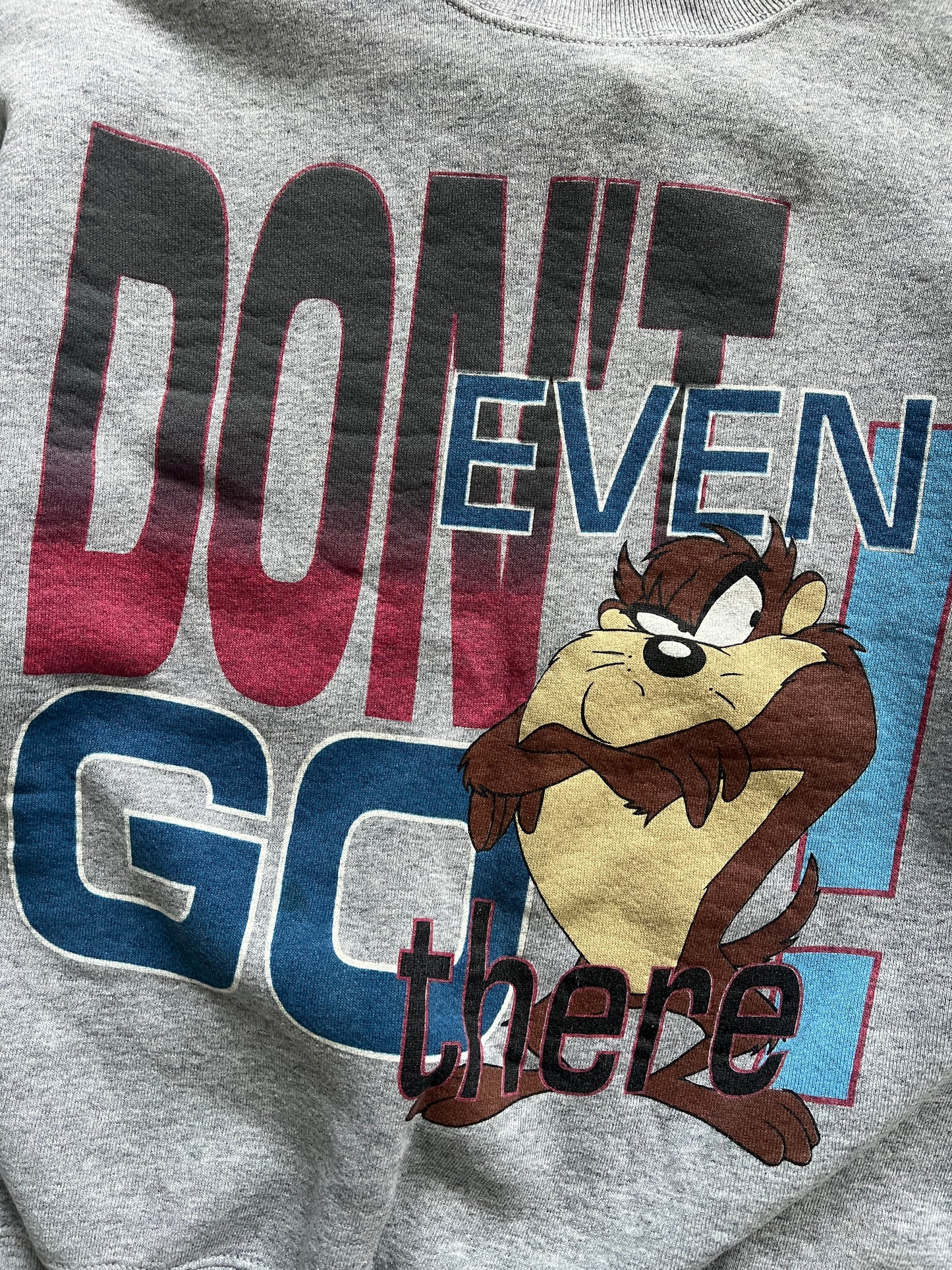 Vintage Grey Tasmanian Devil Crew - L