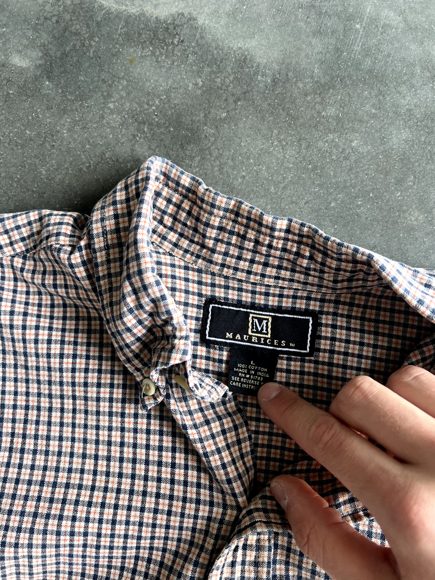 Vintage Black And White Striped Button Up Tee - L