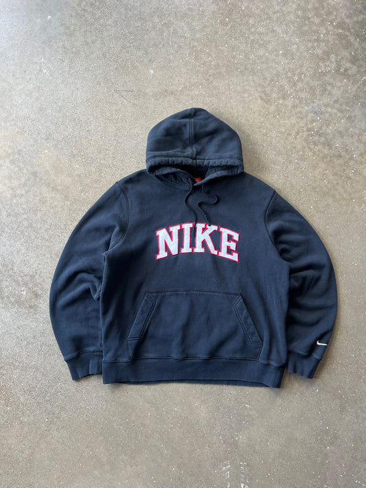 Vintage Black Nike Hoodie - L