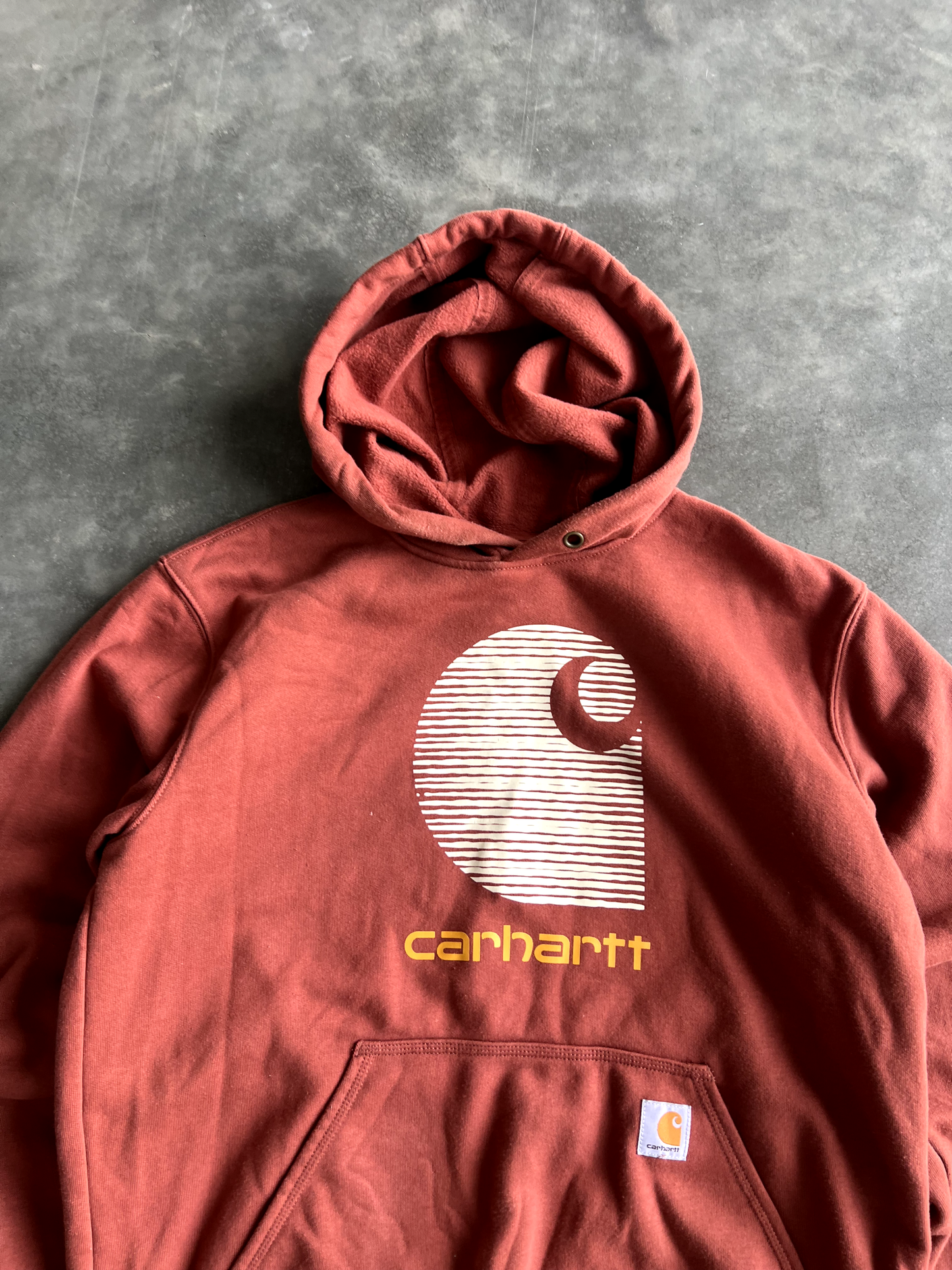 Vintage Red Carhartt Hoodie - M