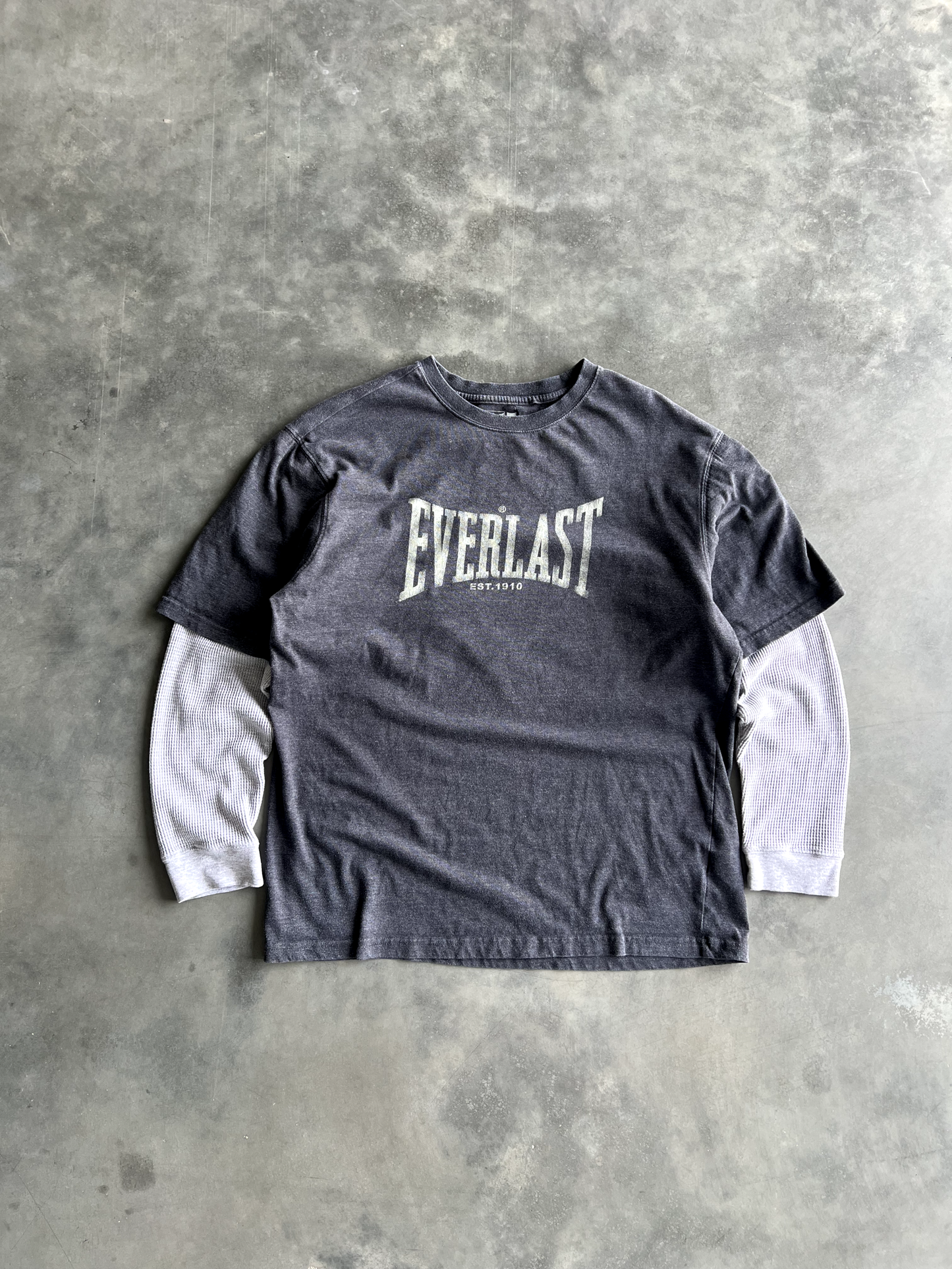 Vintage Black Everlast Spellout Long Sleeve - L
